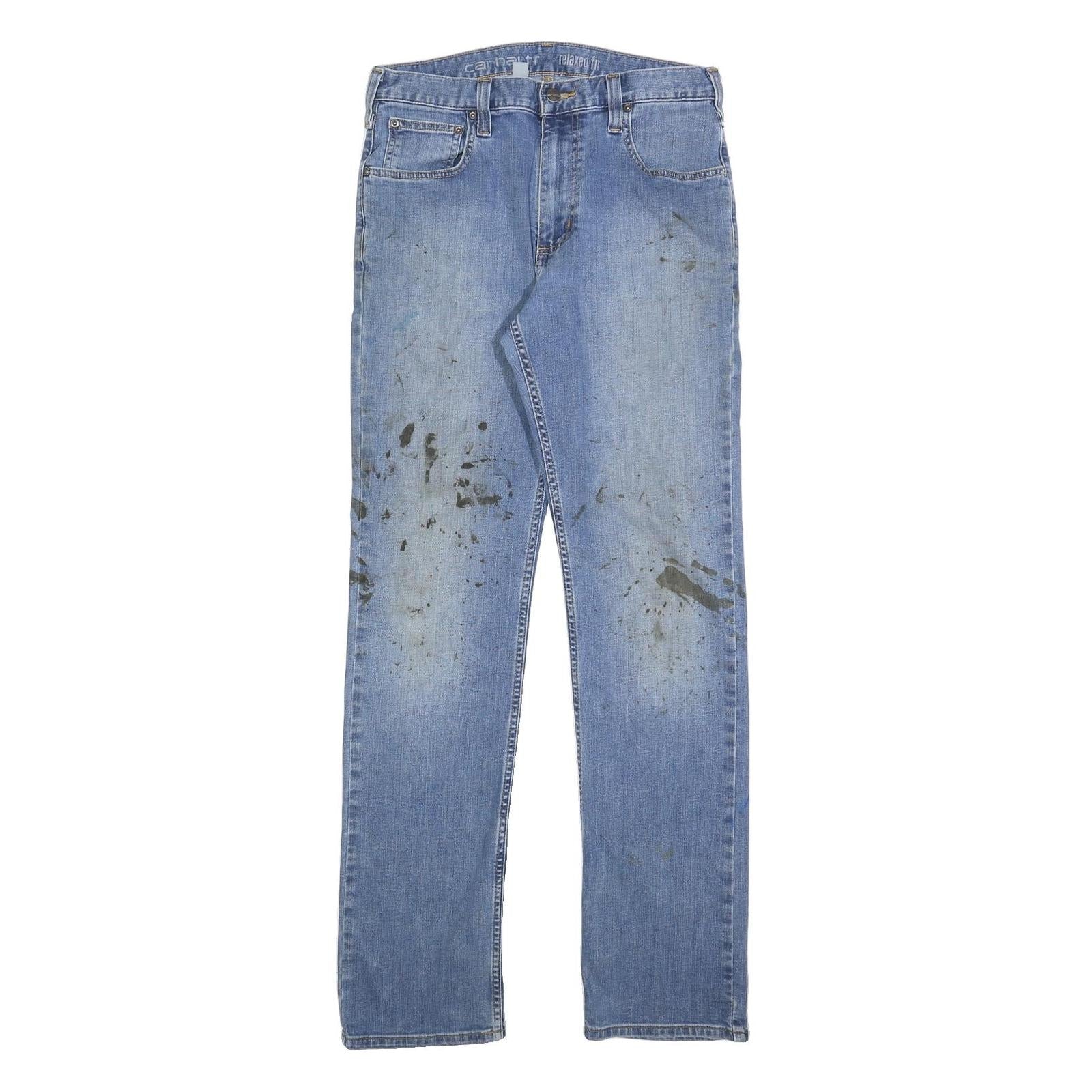 CARHARTT Mens Jeans Blue Relaxed Straight Denim Medium W31 L34 Workwear Refurbished - N/A refurbished available on Cerqular