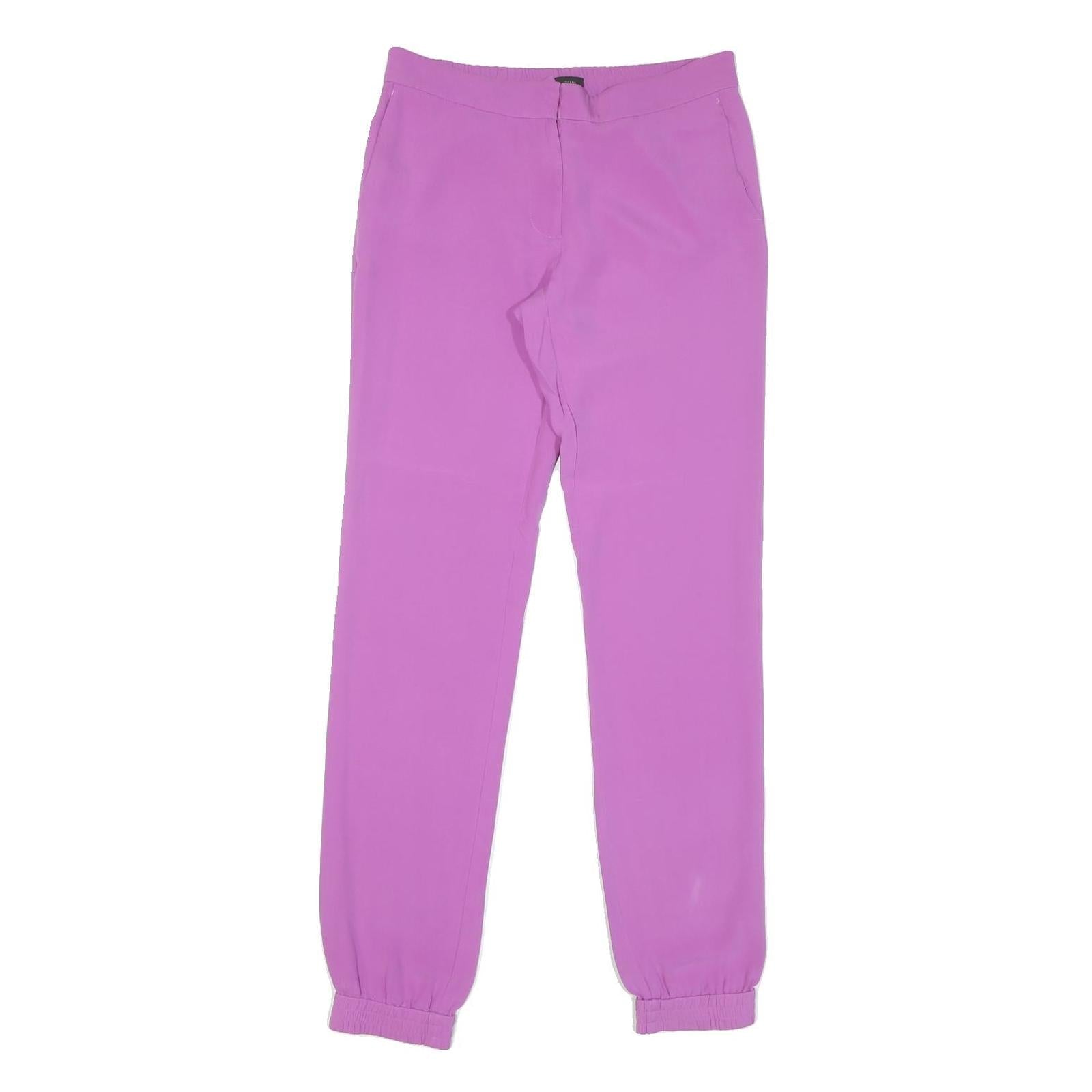 JOSEPH Womens Polyester Blend Lilac Regular Fit Trousers W30 L32 Stylish Zip Refurbished - N/A refurbished available on Cerqular