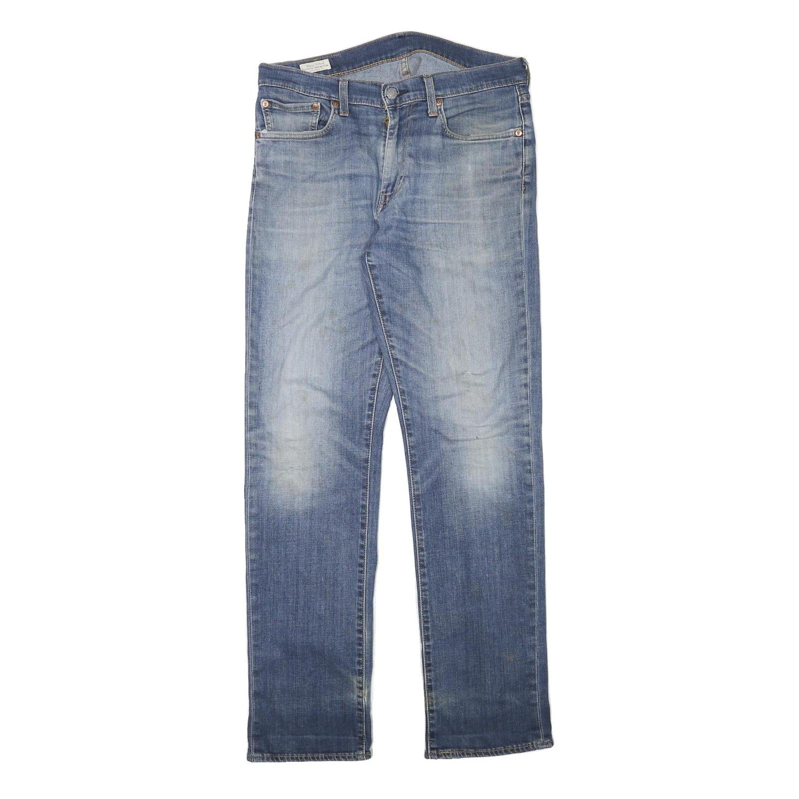 LEVI'S Mens Blue Regular Straight Denim Medium W31 L31 Casual Zip Jeans Refurbished - N/A refurbished available on Cerqular