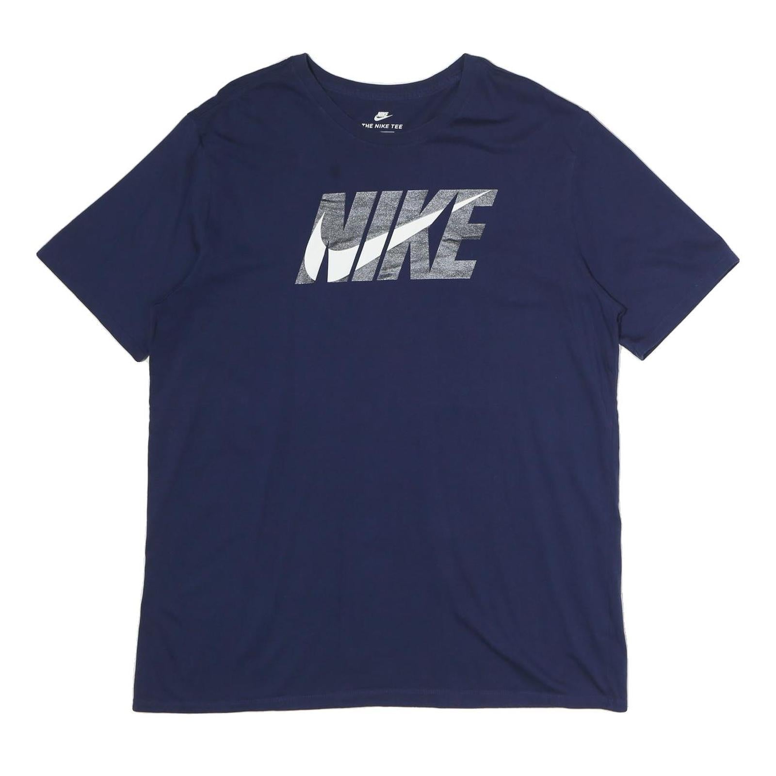 NIKE Mens Blue XL Graphic T-Shirt Short Sleeve Crew Neck Cotton Casual Tee Refurbished - N/A refurbished available on Cerqular