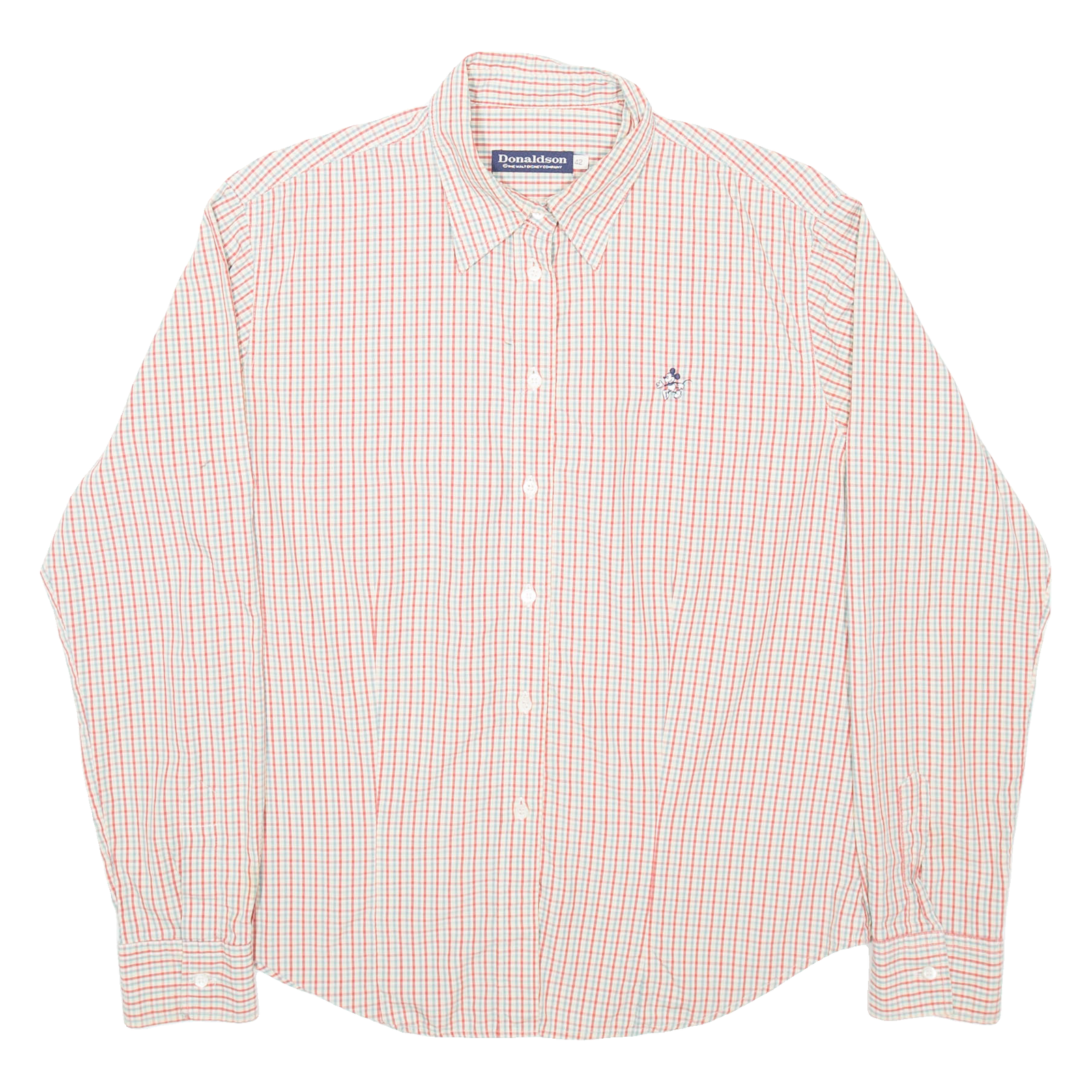 DONALDSON Womens Shirt Red 90s Check Long Sleeve L Refurbished - N/A refurbished available on Cerqular