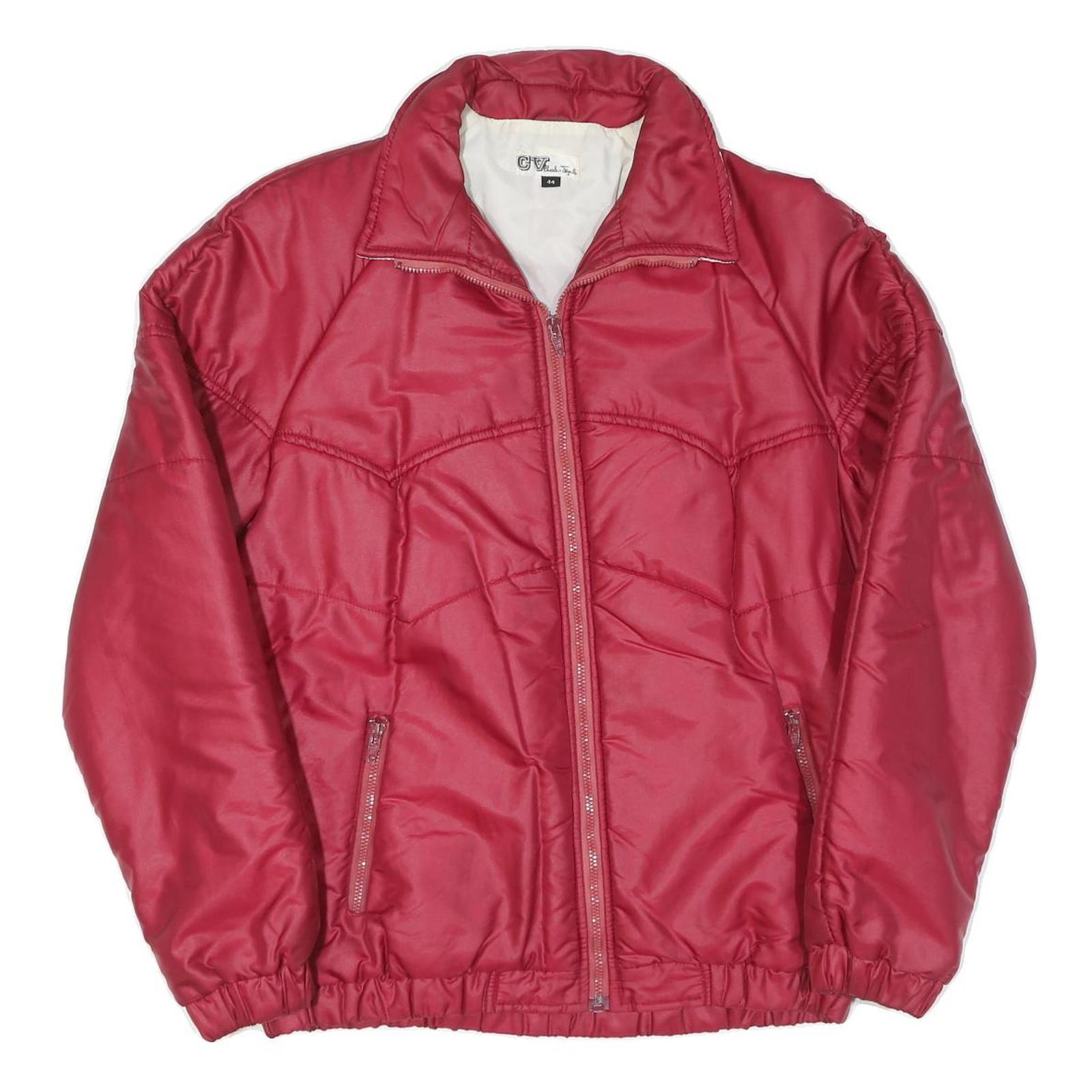 CV CHARLES VOGELE Womens Red Polyester Blend Classic Zip Jacket L Padded Plain Refurbished - N/A refurbished available on Cerqular