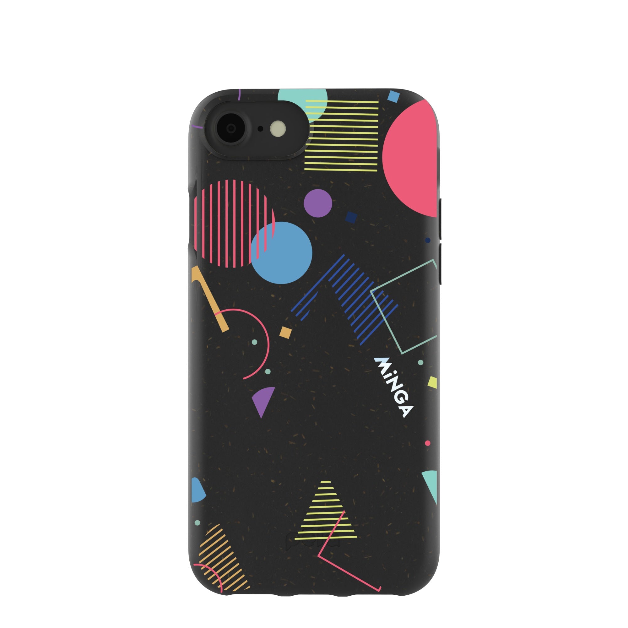 Black Minga Party iPhone 6/6s/7/8/SE Case Refurbished - Pela Case refurbished available on Cerqular