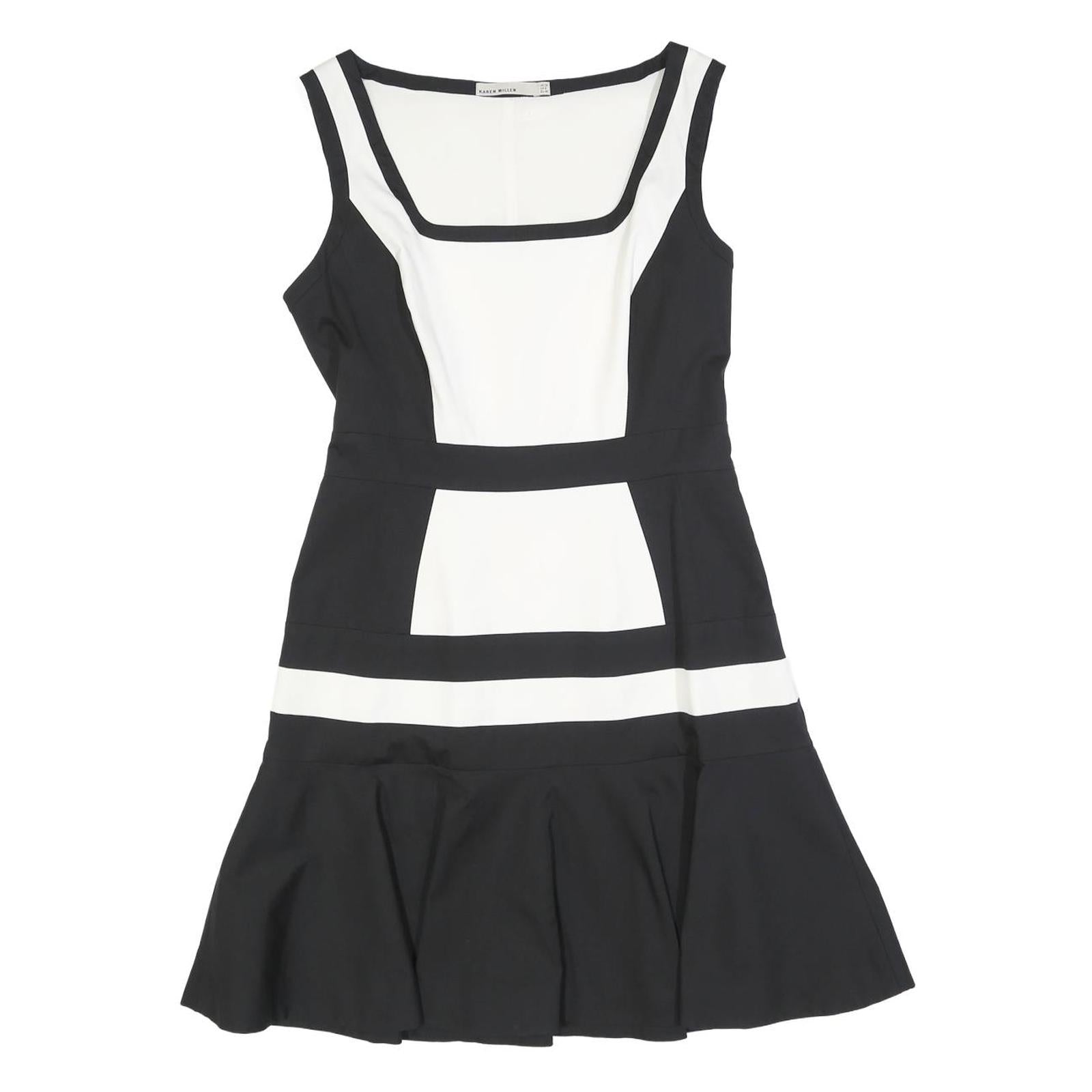 Buy KAREN MILLEN Womens Black & White Cotton Blend Fit & Flare Woven Sleeveless UK Refurbished - $49.39 KAREN MILLEN Womens Black & White Cotton Blend Fit & Flare Woven Sleeveless UK Refurbished - N/A refurbished available on Cerqular