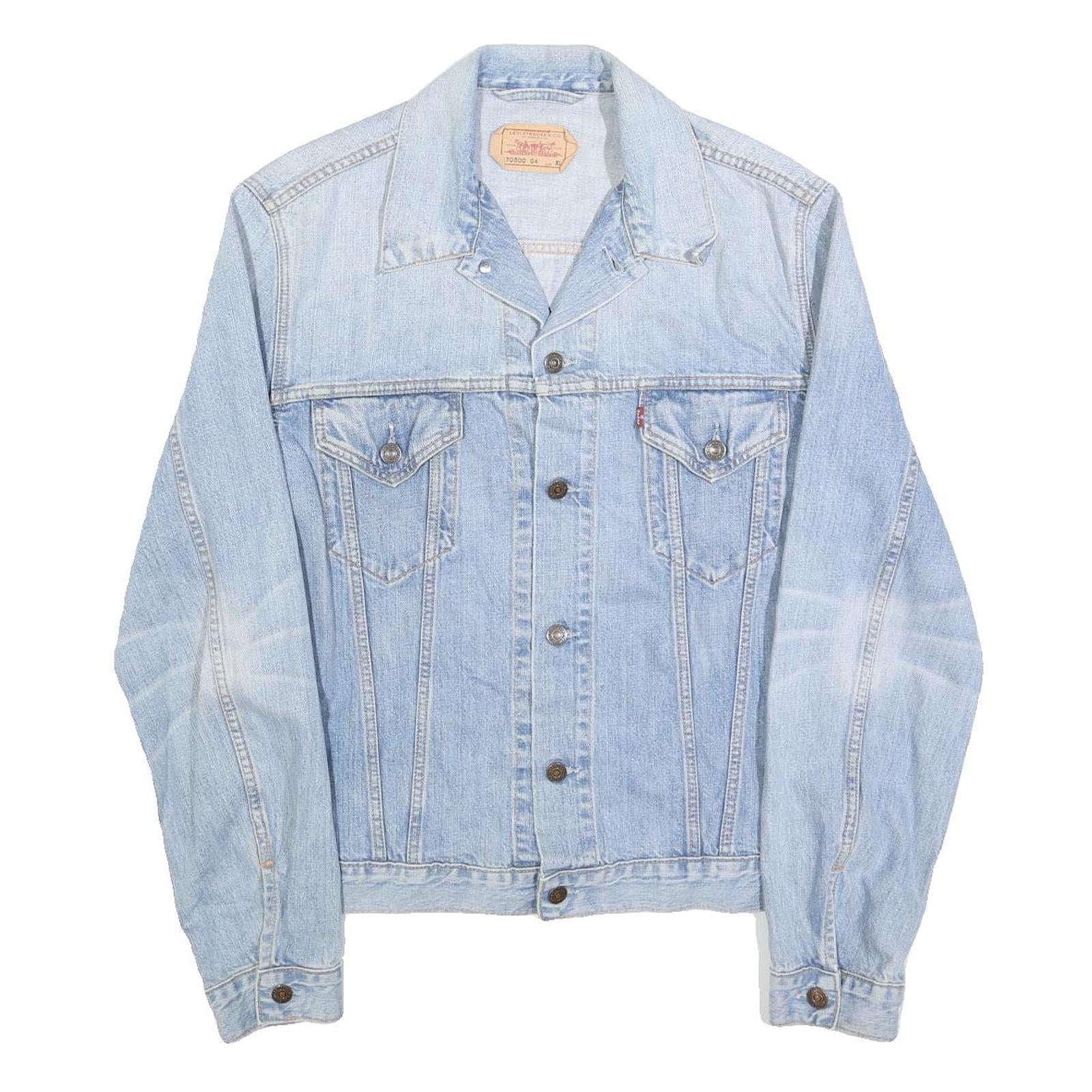 LEVI'S Womens Blue Light Blue Denim Jacket XL Cotton Button Plain Classic Style Refurbished - N/A refurbished available on Cerqular