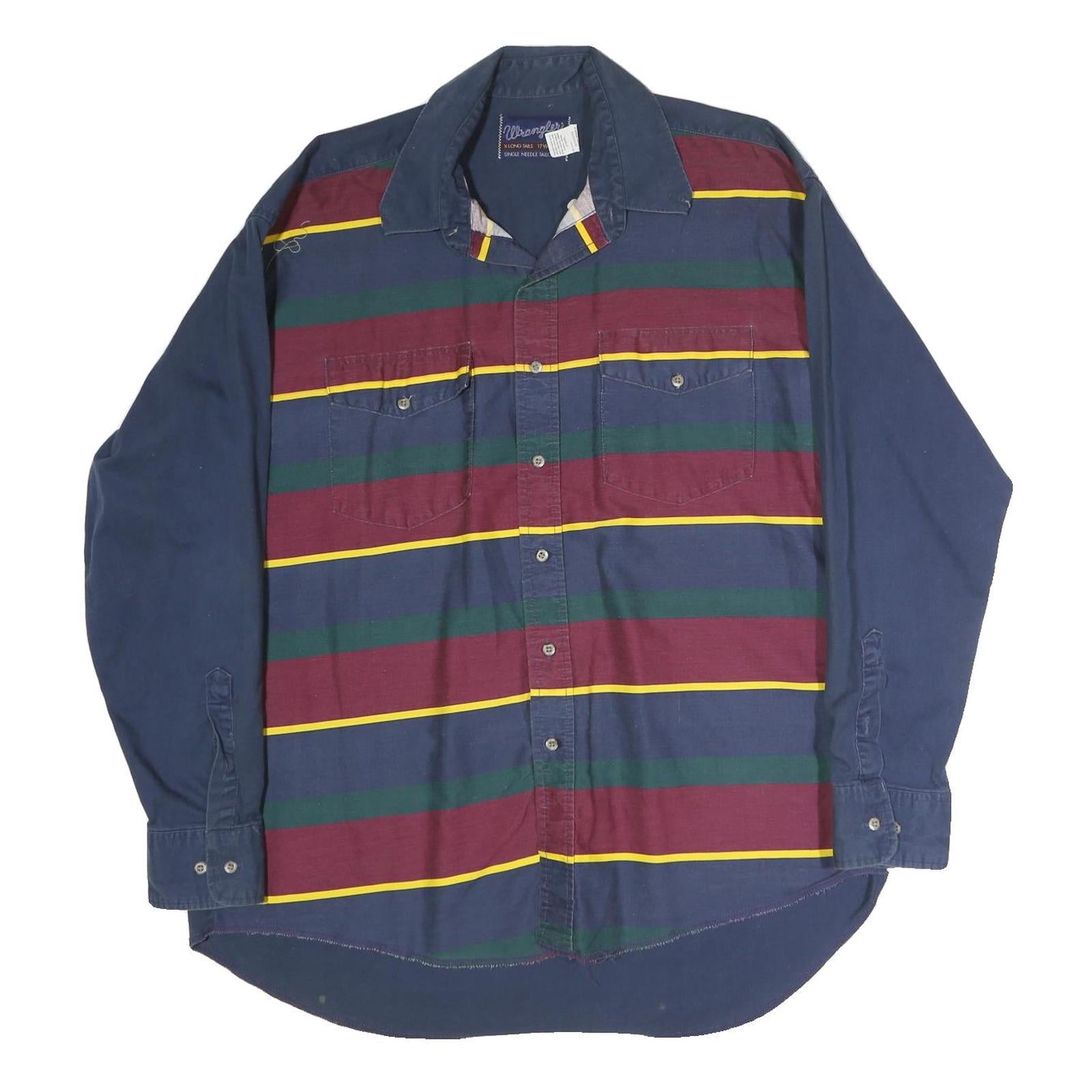 Buy WRANGLER Mens Navy Blue & Burgundy Striped Cotton Shirt XL Long Sleeve Button Refurbished - $45.49 WRANGLER Mens Navy Blue & Burgundy Striped Cotton Shirt XL Long Sleeve Button Refurbished - N/A refurbished available on Cerqular