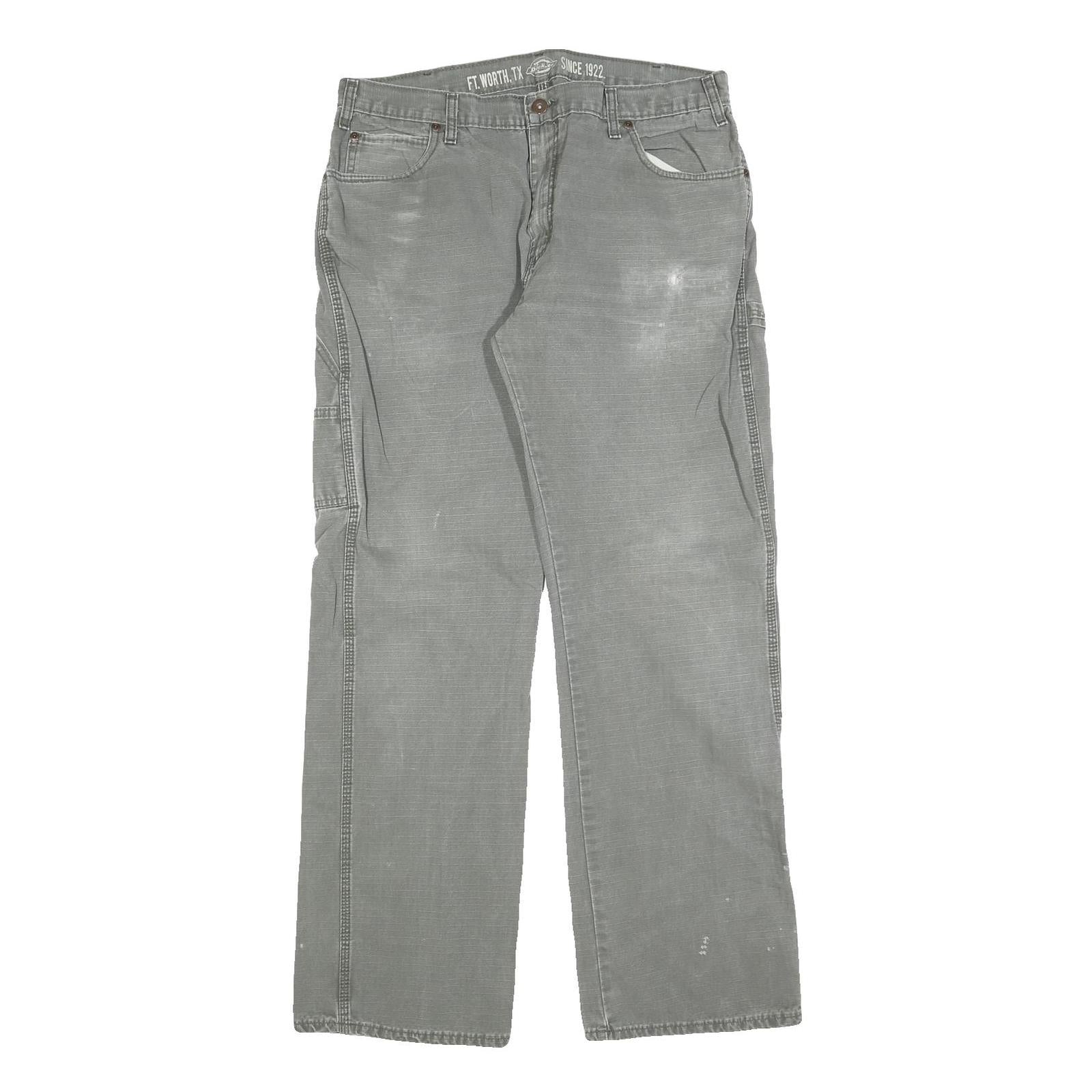 Buy DICKIES Mens Grey Cotton Blend Relaxed Straight Trousers W34 L34 Workwear Casual Refurbished - $37.69 DICKIES Mens Grey Cotton Blend Relaxed Straight Trousers W34 L34 Workwear Casual Refurbished - N/A refurbished available on Cerqular
