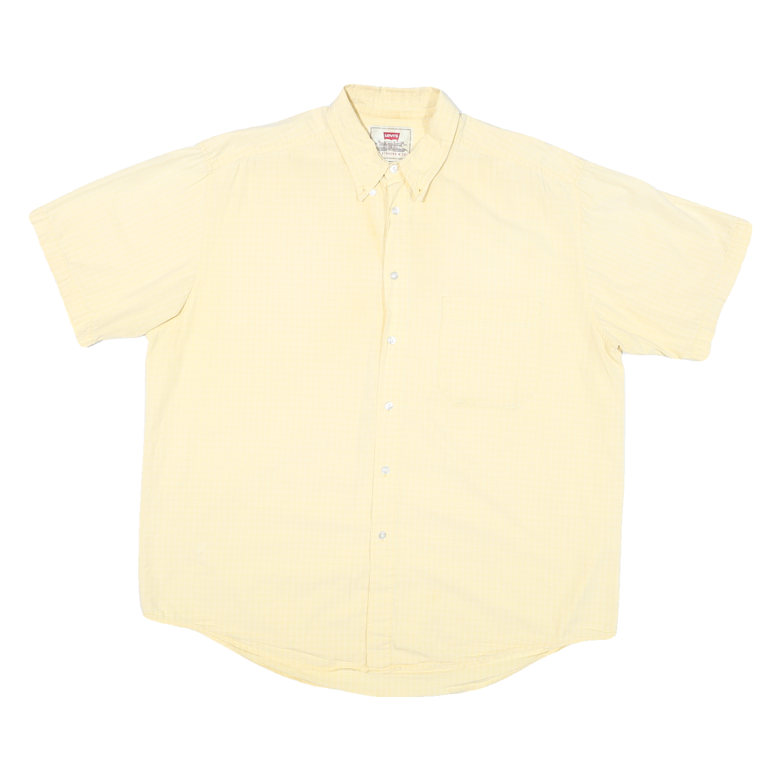 LEVI'S Mens Yellow Cotton Blend Shirt XL Button-Down Collar Casual Summer Refurbished - N/A refurbished available on Cerqular