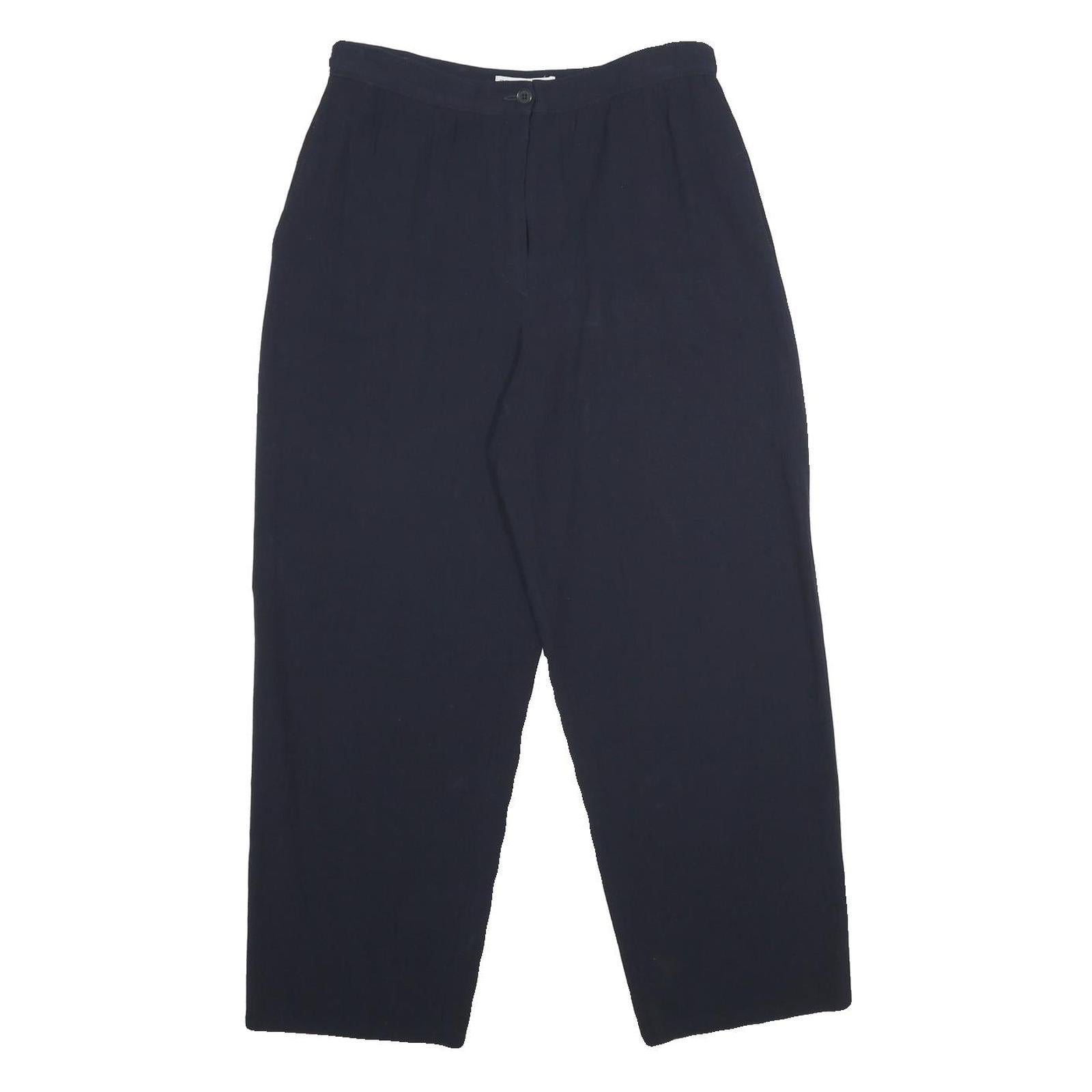 EMPORIO ARMANI Womens Regular Black Trousers W30 L28 Zip Classic Stylish Refurbished - N/A refurbished available on Cerqular