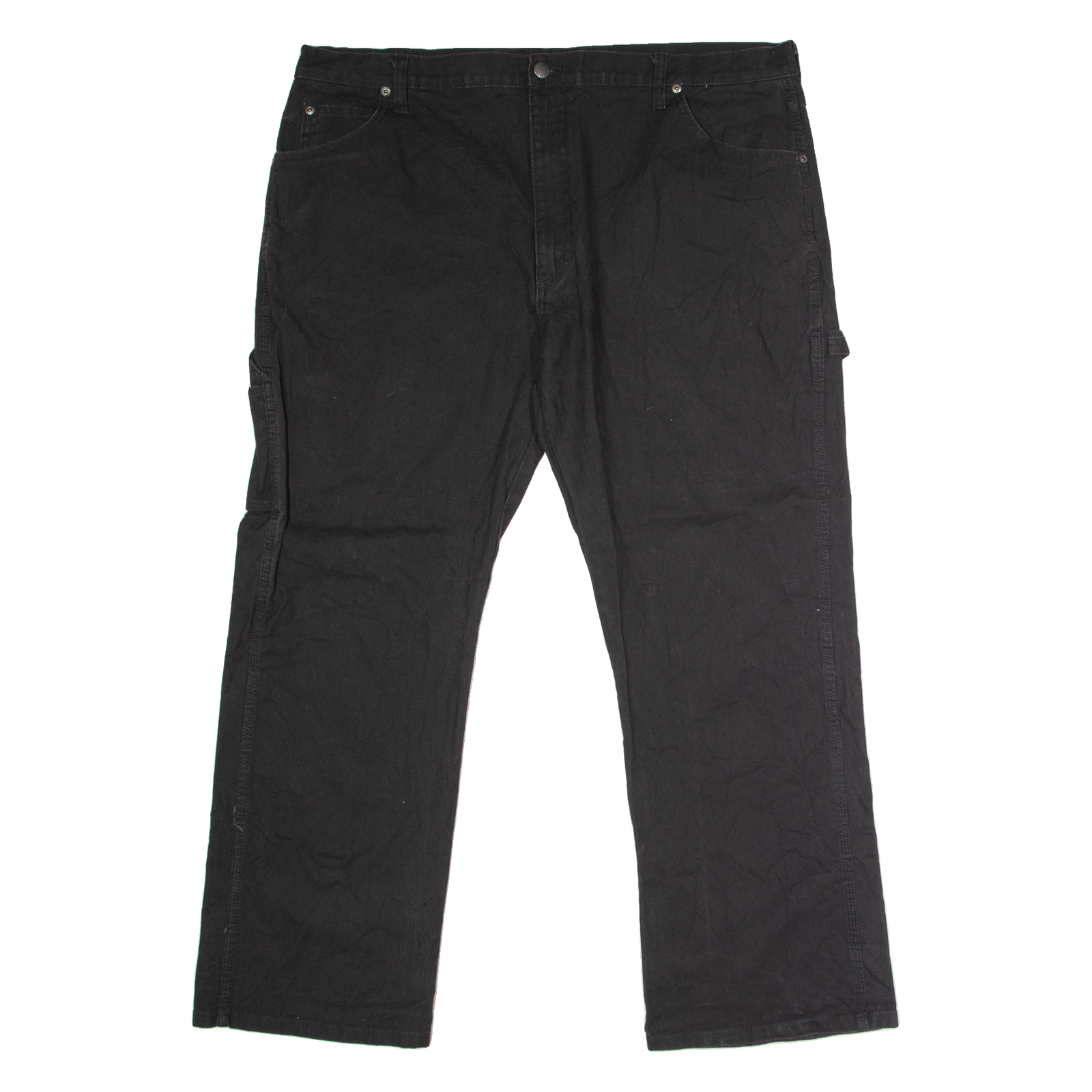 DICKIES Workwear Carpenter Mens Canvas Trousers Black Regular Straight W40 L30 Refurbished - N/A refurbished available on Cerqular