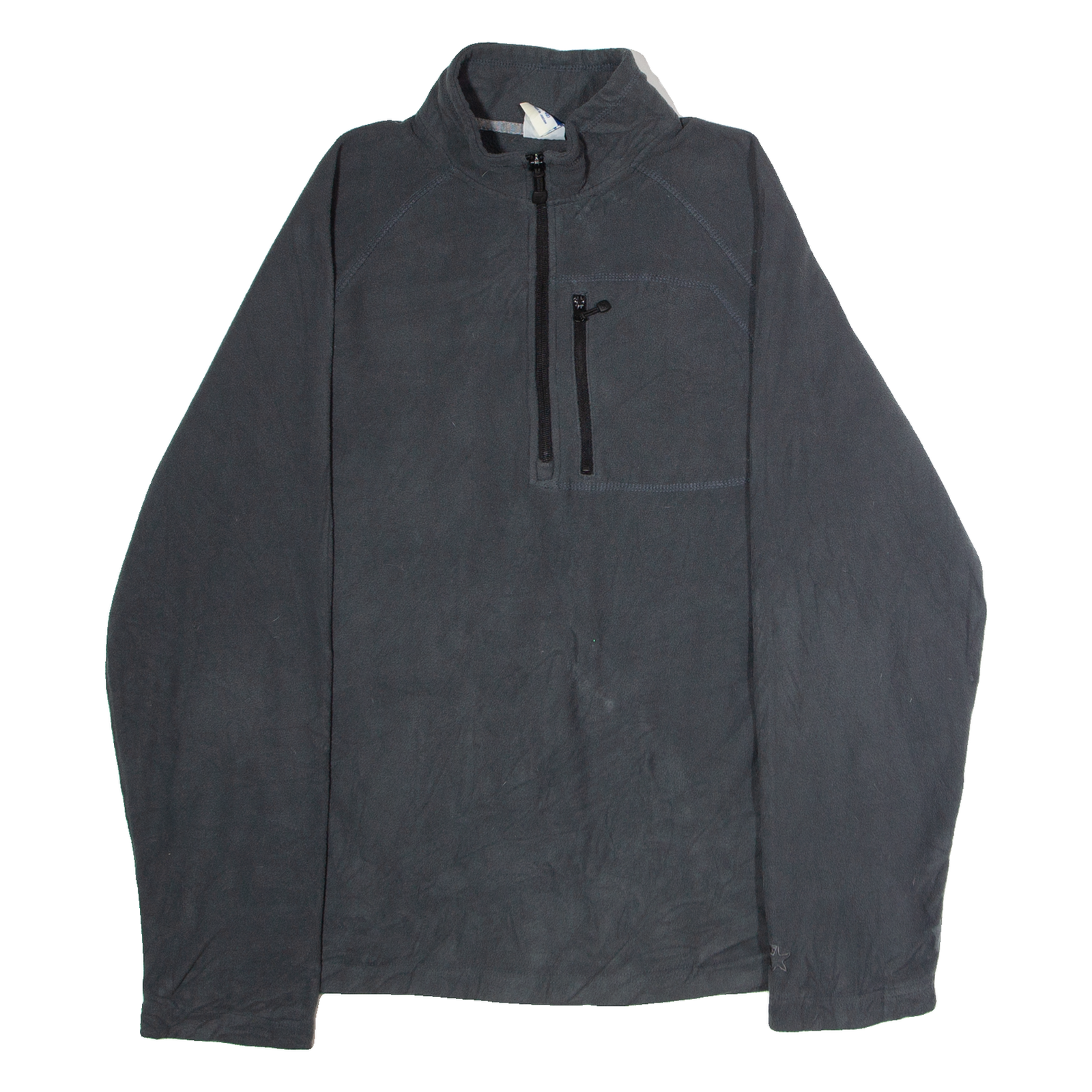 STARTER Mens Fleece Grey Colourblock 1/4 Zip M Refurbished - N/A refurbished available on Cerqular
