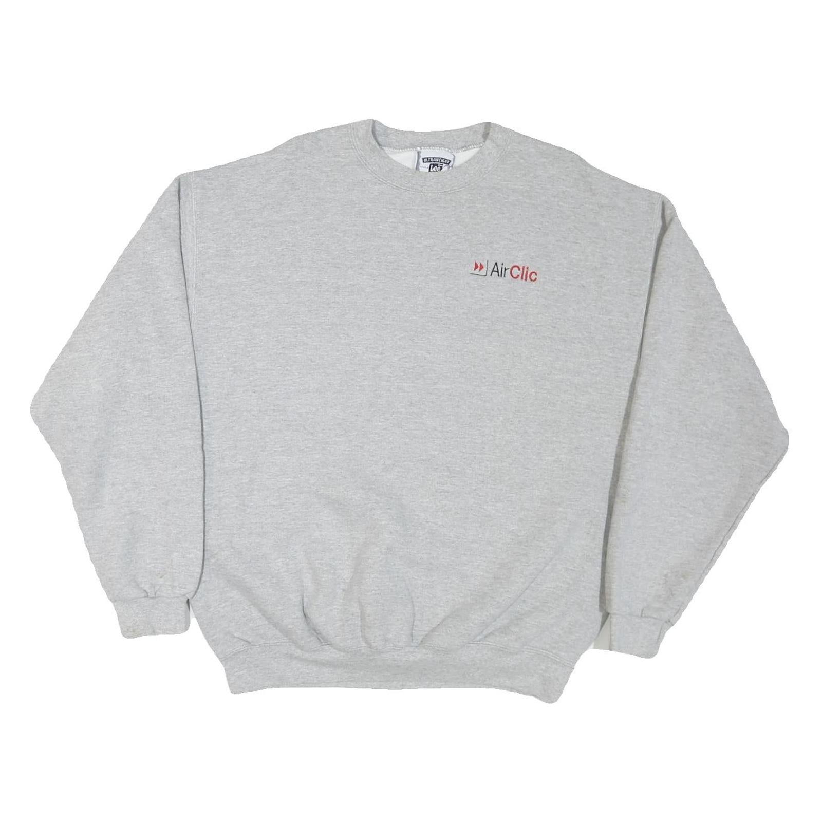 LEE Mens Grey Sweatshirt Crew Neck L Cotton Blend Pullover Casual Comfortable Refurbished - N/A refurbished available on Cerqular