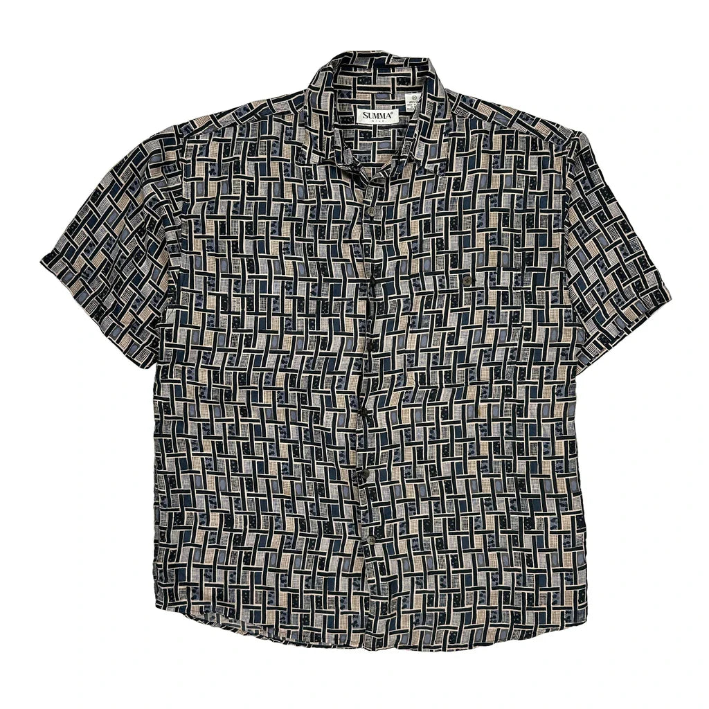 Buy Summa Short Sleeve Shirt - Medium Multicoloured Silk Refurbished - $18.41 Summa Short Sleeve Shirt - Medium Multicoloured Silk Refurbished - Thrifted (note: this is a term often used to describe second- refurbished available on Cerqular