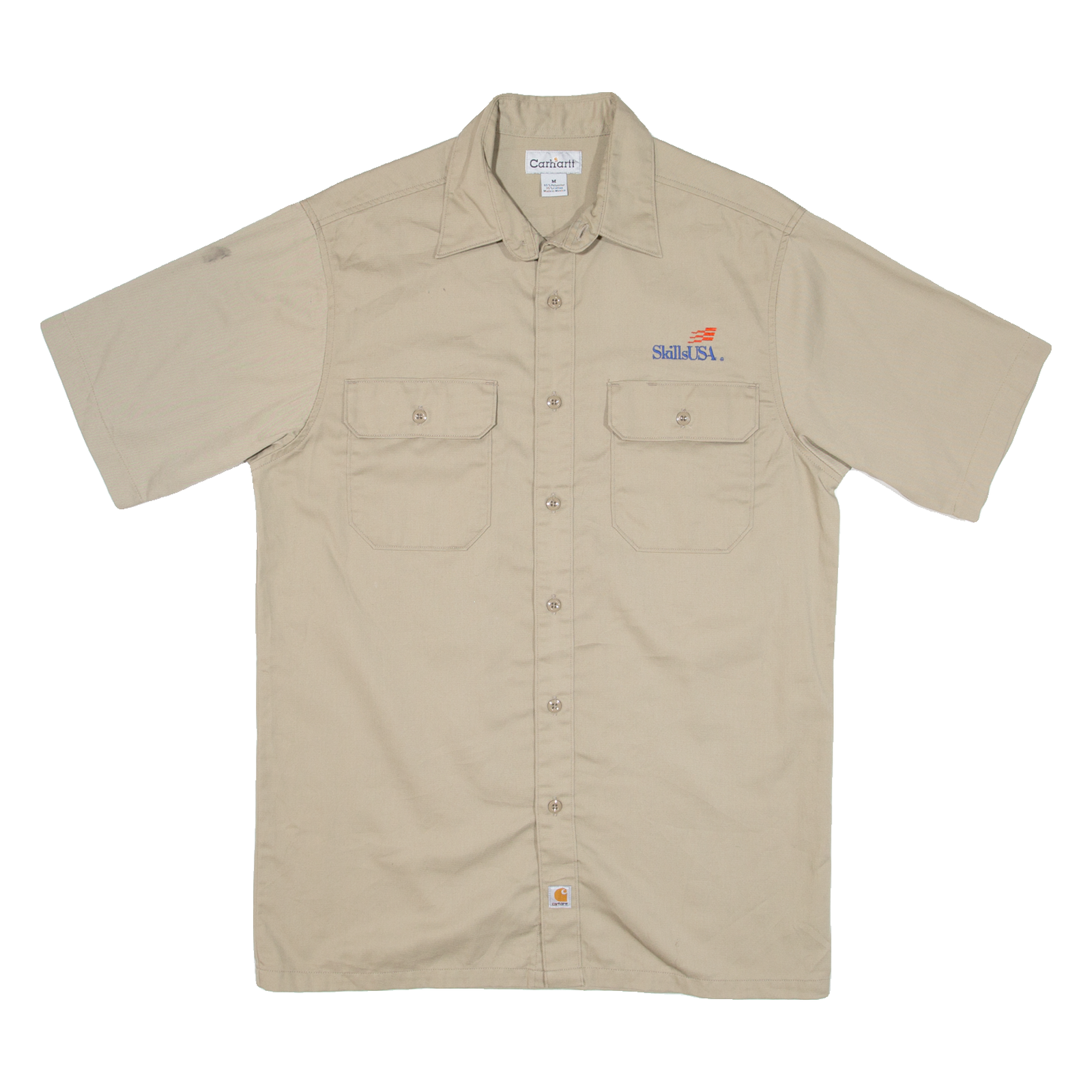 CARHARTT Mens Worker Shirt Beige M Refurbished - N/A refurbished available on Cerqular