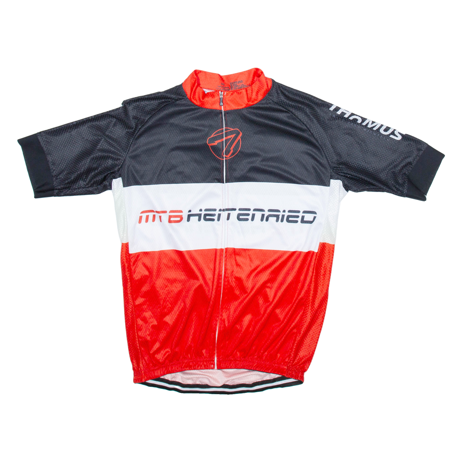 CYCLING Full Zip Cycling Mens Jersey Red 2XL Refurbished - N/A refurbished available on Cerqular