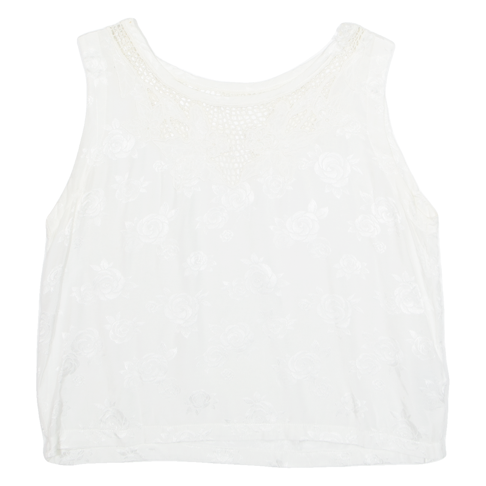 ULUWATU Womens Vest White Sleeveless Floral S Refurbished - N/A refurbished available on Cerqular