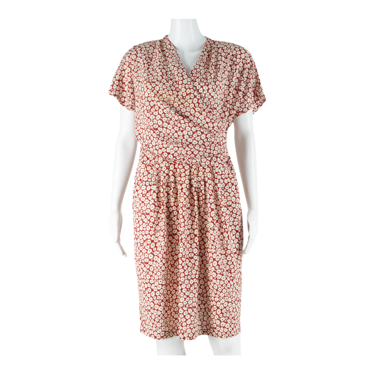 RODIER Womens Day Dress Red Spotted Short Sleeve Knee Length M Refurbished - N/A refurbished available on Cerqular