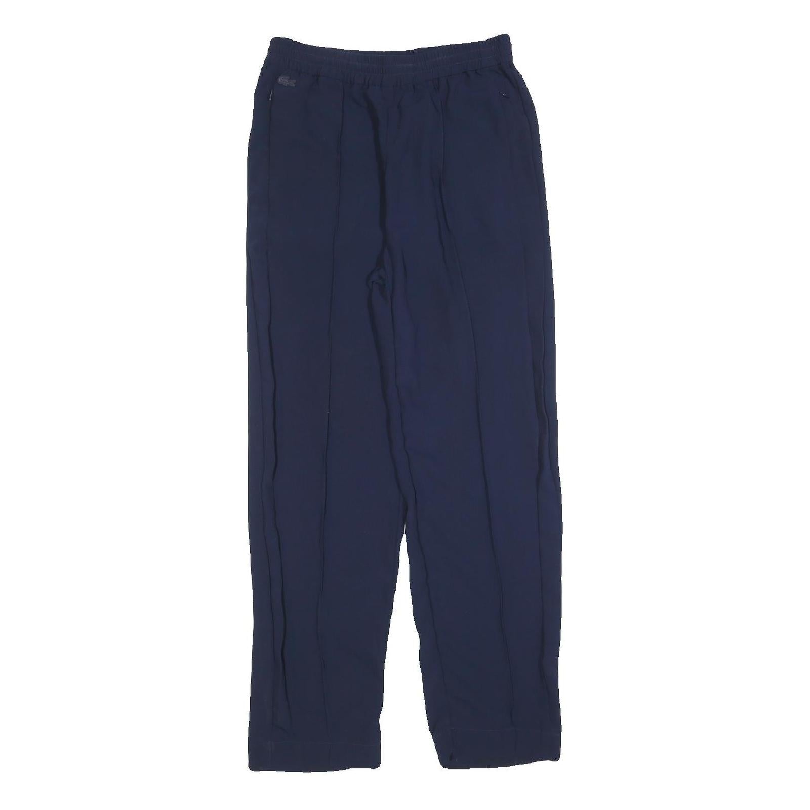 LACOSTE Womens Navy Regular Fit Trousers W28 L28 Drawstring Casual Refurbished - N/A refurbished available on Cerqular
