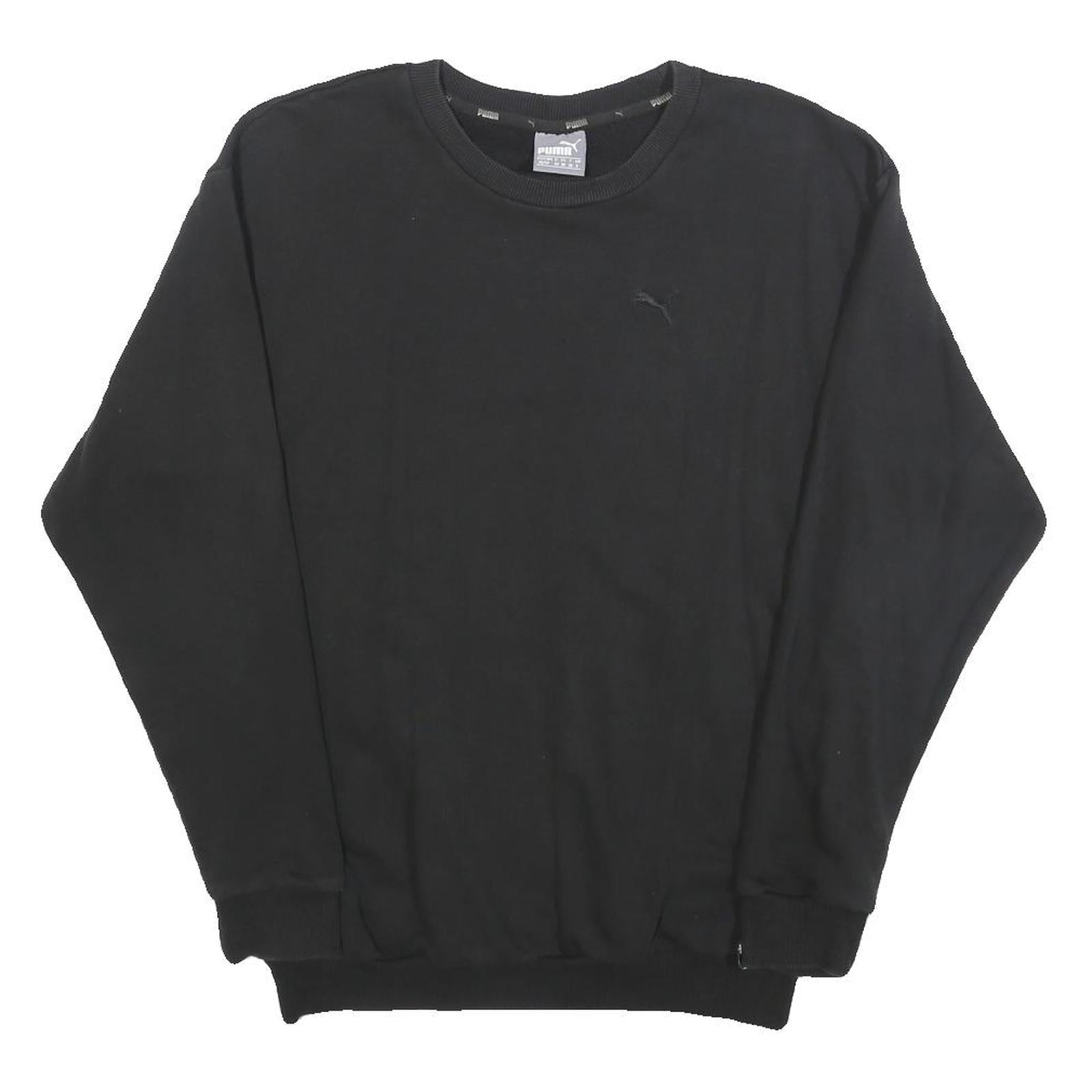 PUMA Womens Black Cotton Blend Crew Neck Sweatshirt UK 8 Casual Pullover Refurbished - N/A refurbished available on Cerqular
