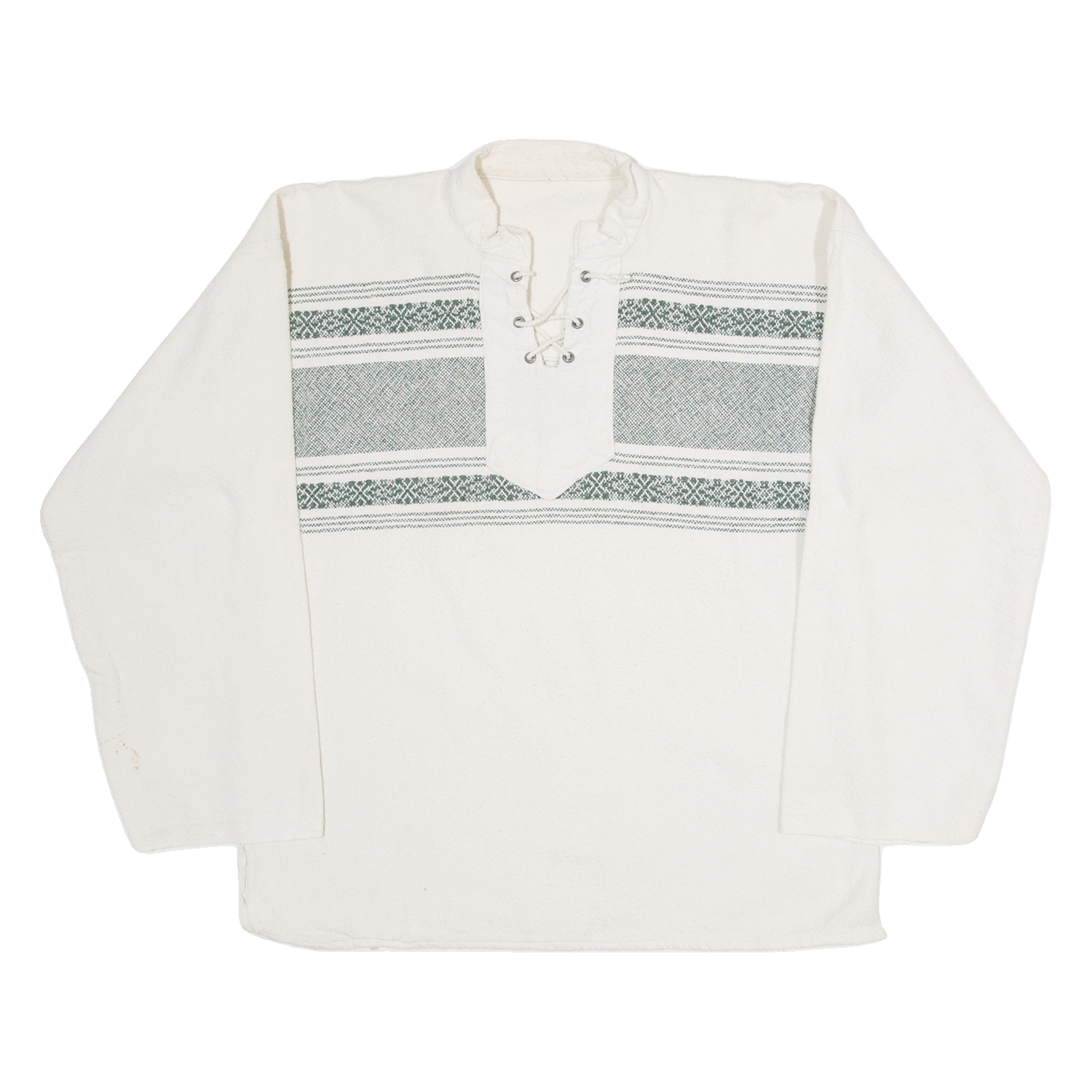 Laced Neck Womens Polo Shirt White Long Sleeve XL Refurbished - N/A refurbished available on Cerqular