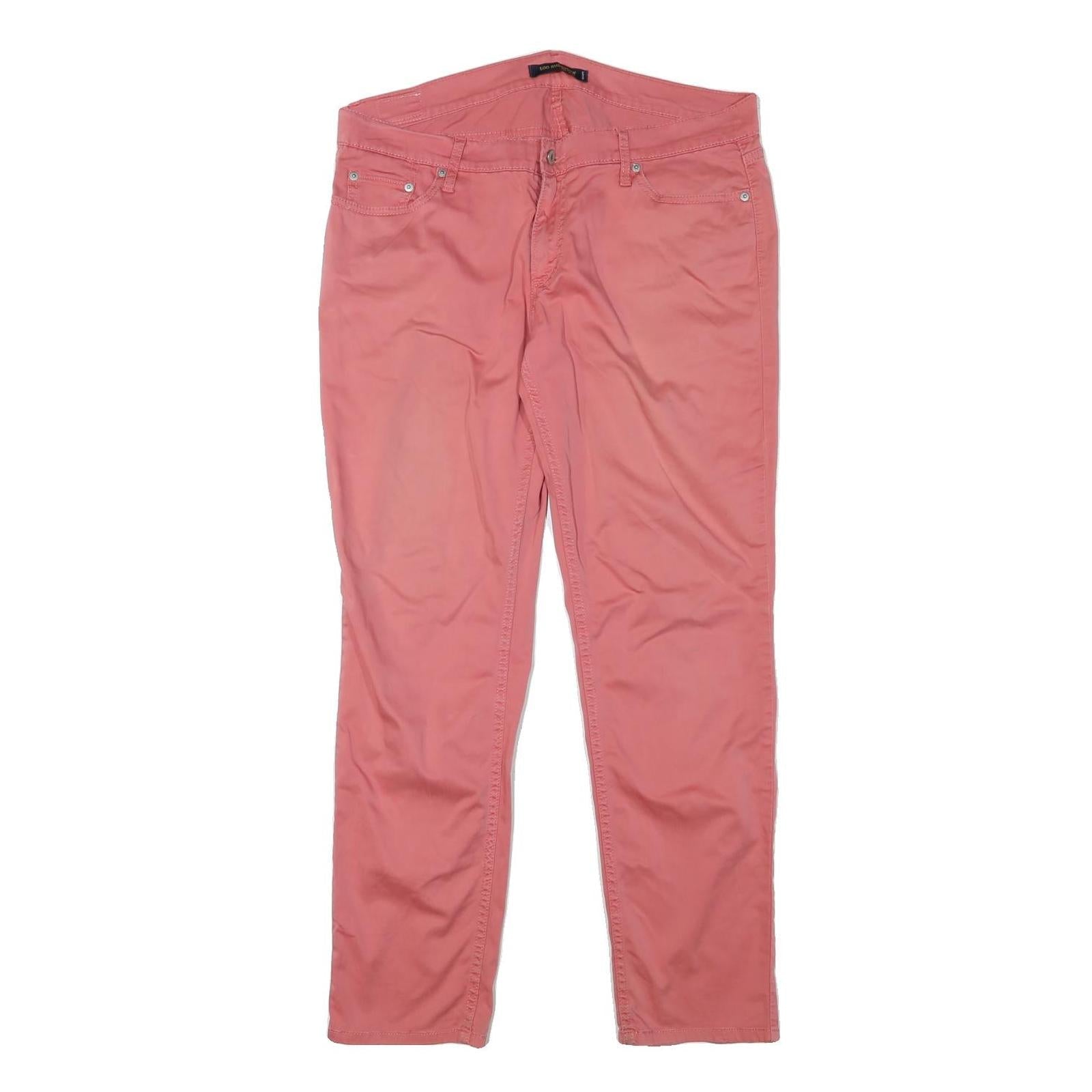 LEVI'S Womens Cotton Blend Pink Slim Straight Trousers W37 L30 Stylish Refurbished - N/A refurbished available on Cerqular