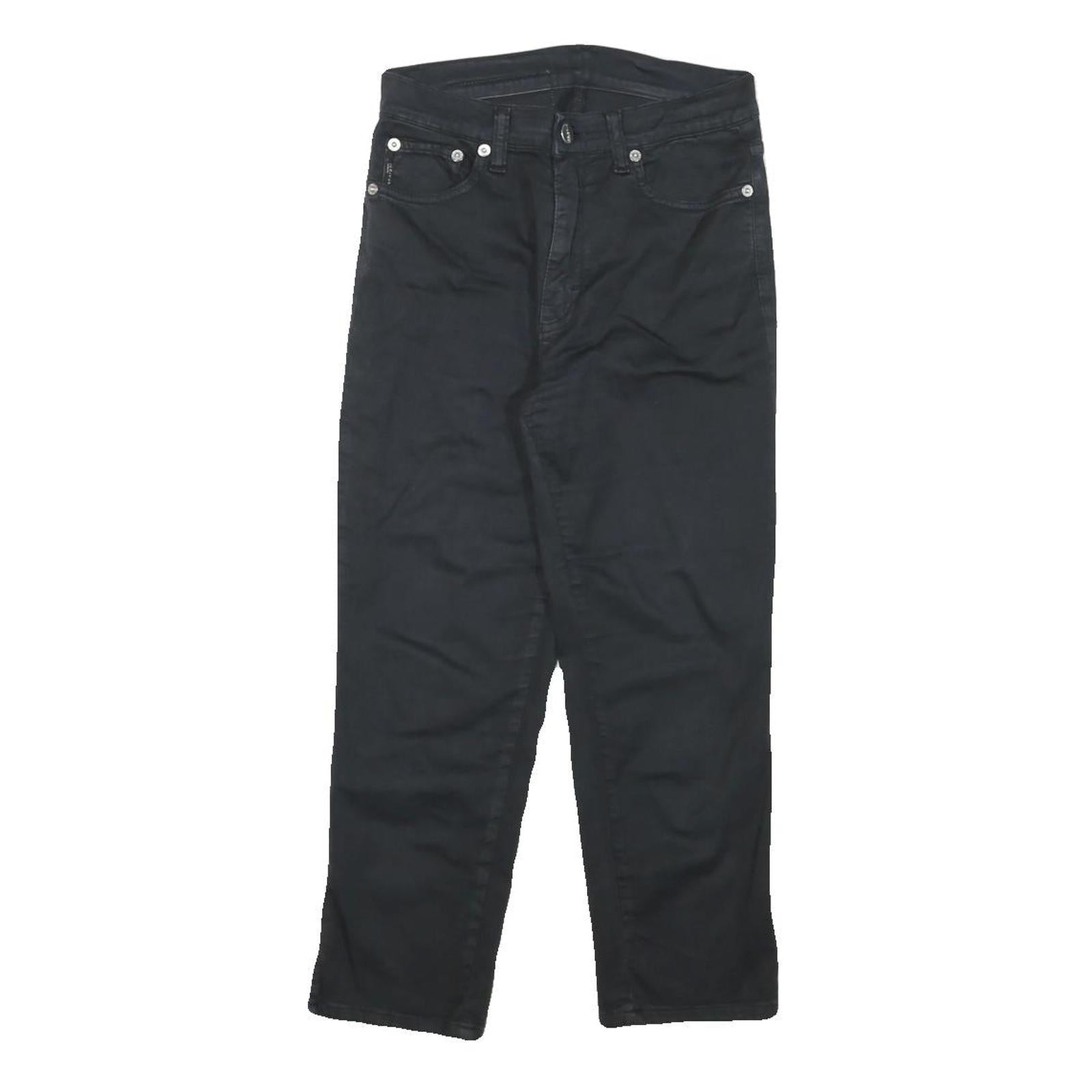 ICE JEANS Womens Cotton Blend Black Regular Straight Trousers W24 L21 Stylish Refurbished - N/A refurbished available on Cerqular