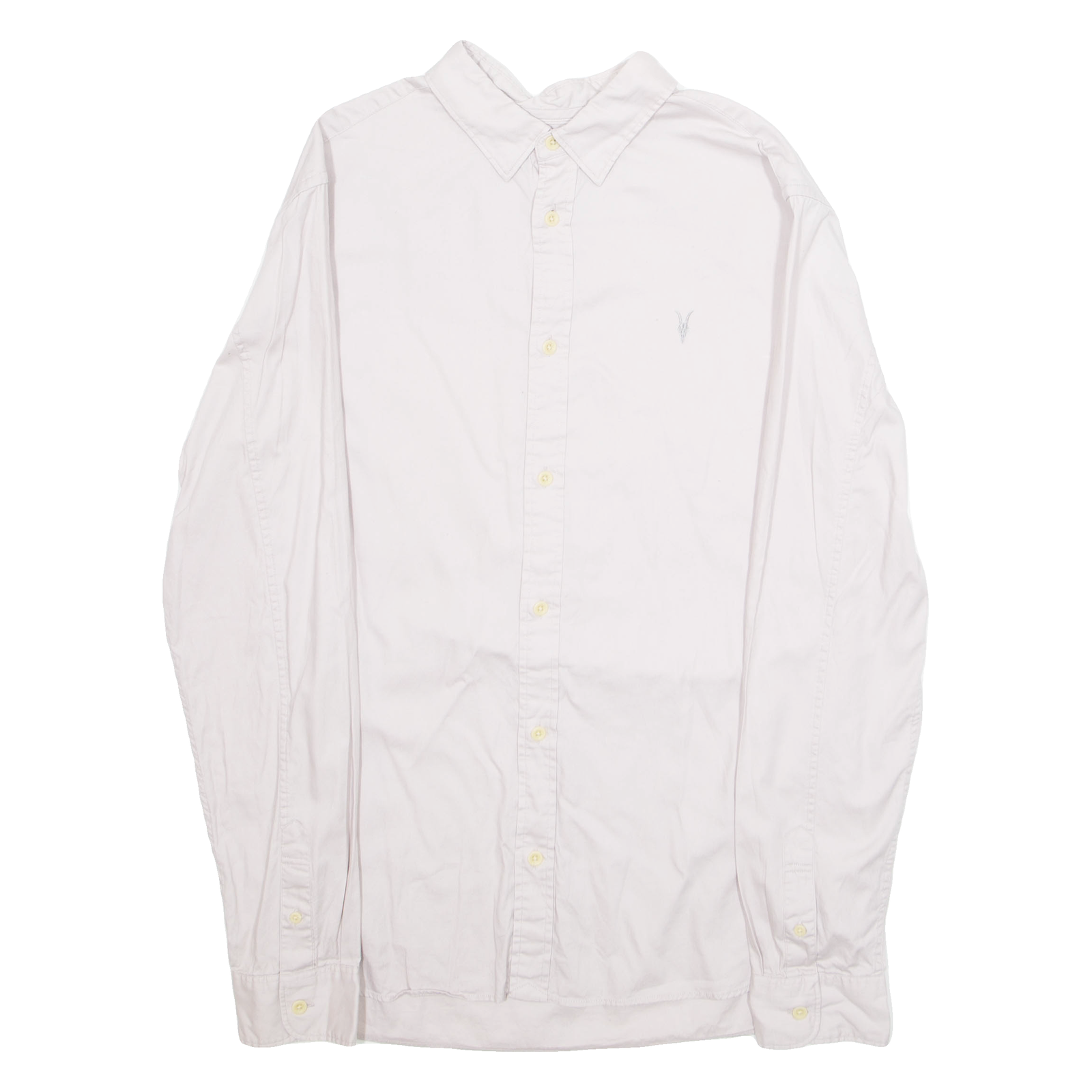 ALL SAINTS Mens Plain Shirt Purple Long Sleeve S Refurbished - N/A refurbished available on Cerqular
