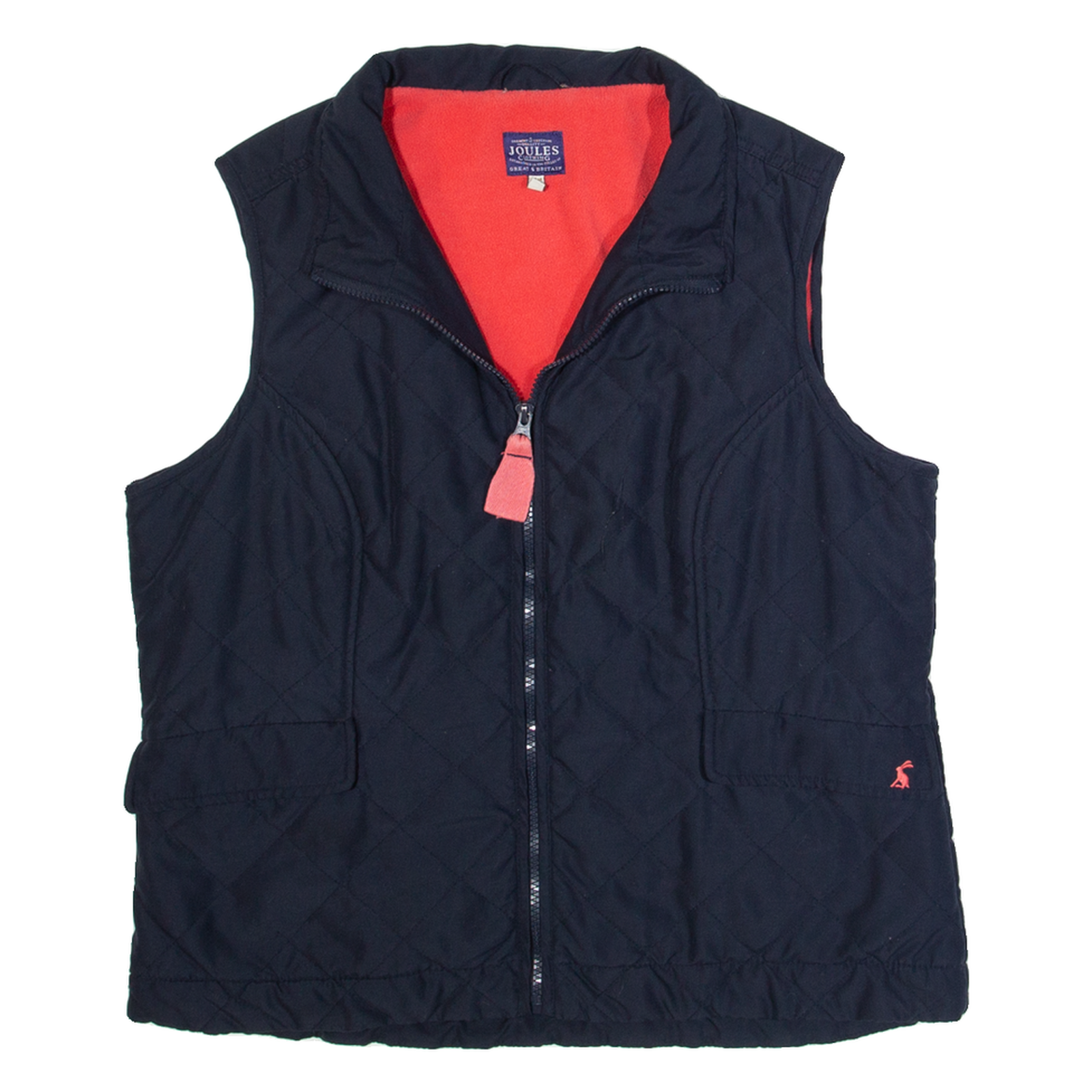 JOULES Womens Quilted Gilet Blue Diamond M Refurbished - N/A refurbished available on Cerqular