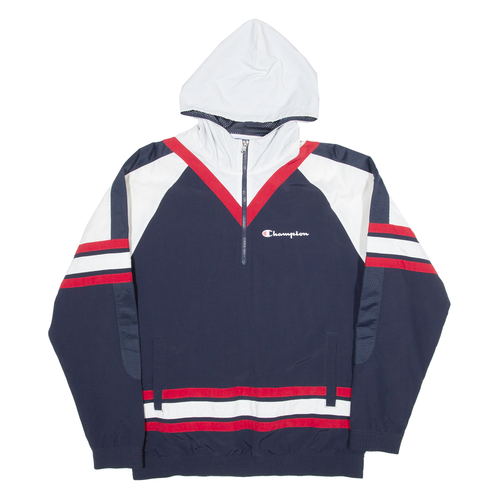 CHAMPION Mesh Lined Womens Anorak Jacket Blue Hooded M Refurbished - N/A refurbished available on Cerqular