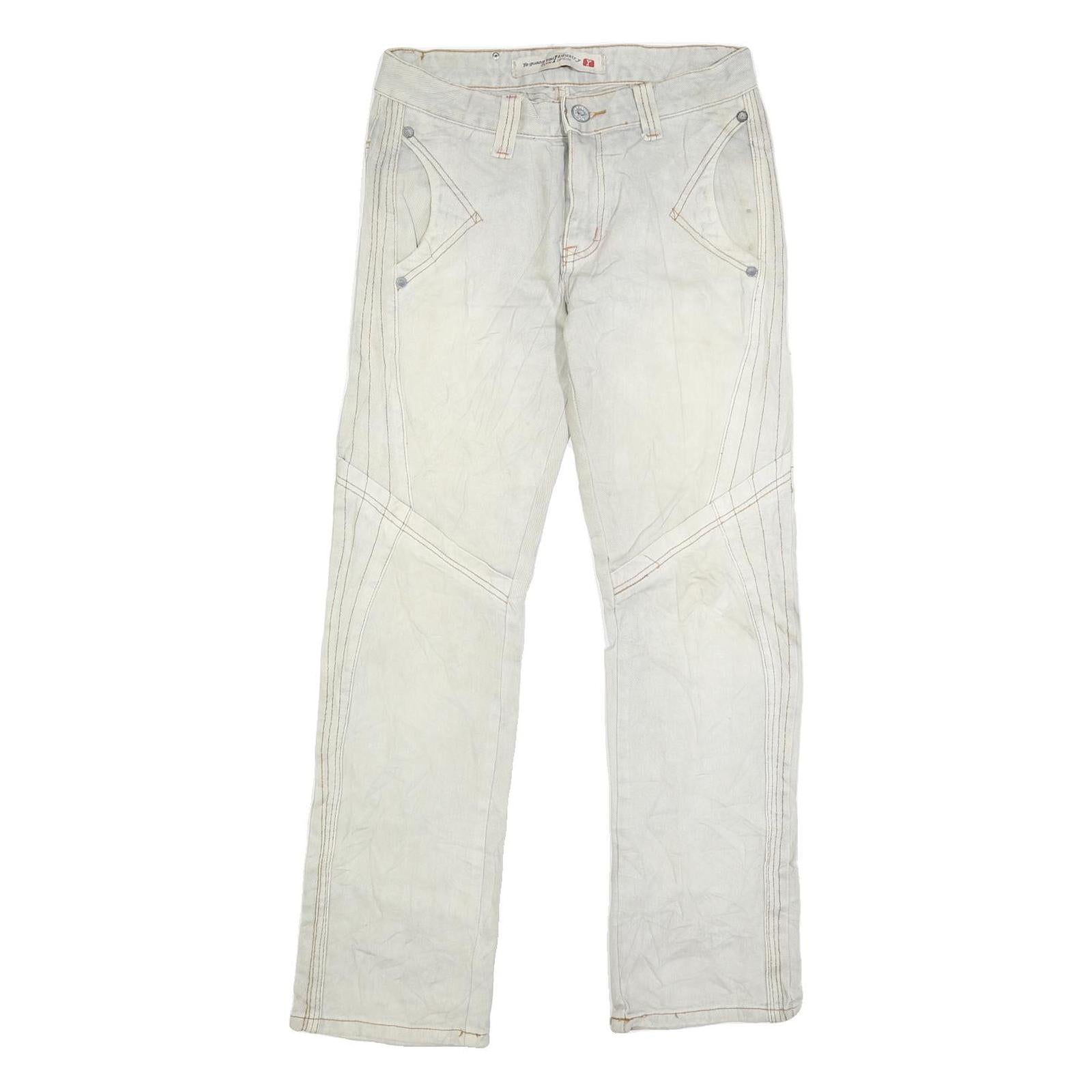 Buy YE GUANG TOU Mens White Regular Jeans Cotton Blend W30 L30 Stylish Stitch Detail Refurbished - $20.79 YE GUANG TOU Mens White Regular Jeans Cotton Blend W30 L30 Stylish Stitch Detail Refurbished - N/A refurbished available on Cerqular