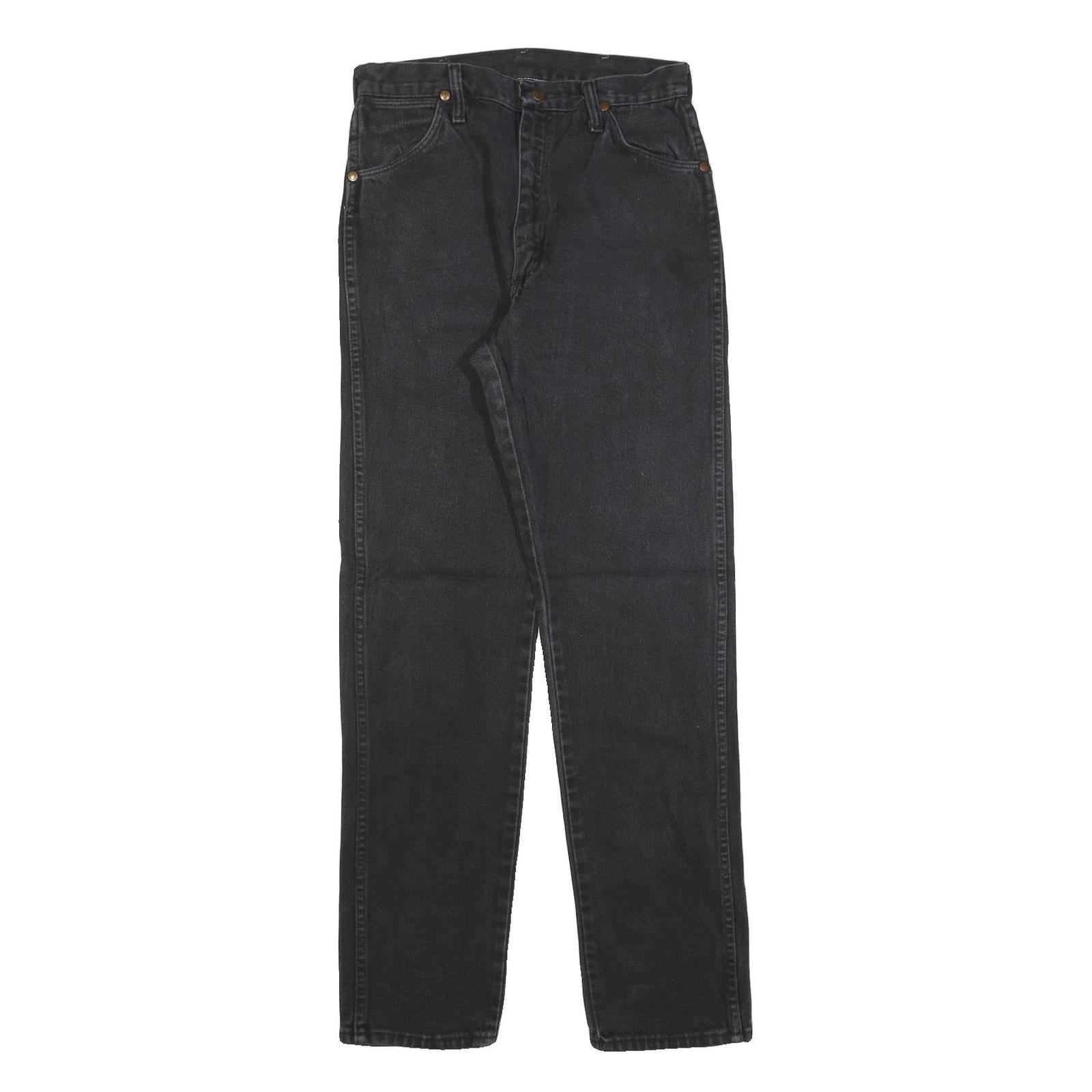 WRANGLER Womens Black Regular Fit Straight Denim Jeans W28 L30 Classic Cotton Refurbished - N/A refurbished available on Cerqular