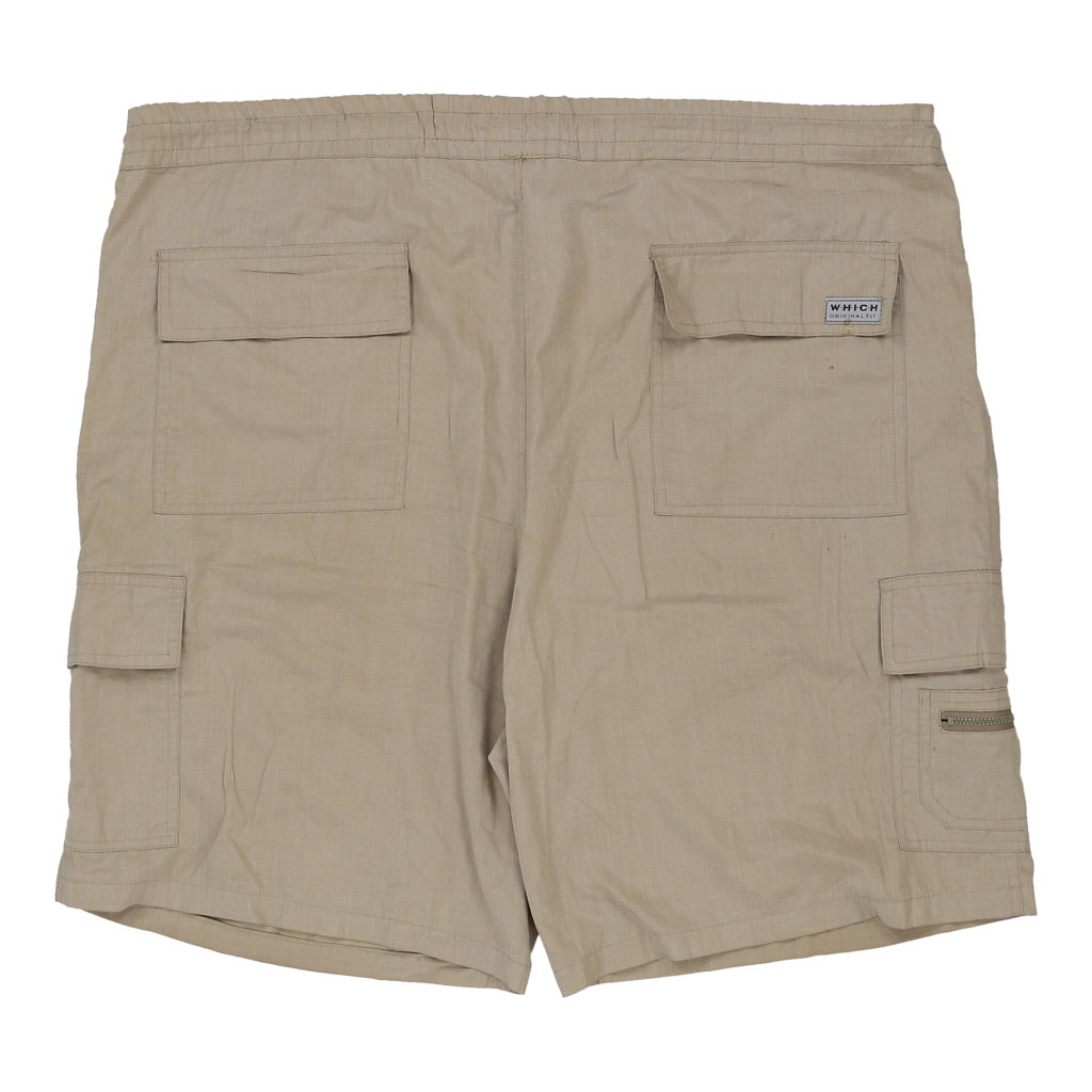 Unbranded Cargo Shorts - 2XL Beige Cotton Refurbished - Thrifted (note: this is a term often used to describe second- refurbished available on Cerqular