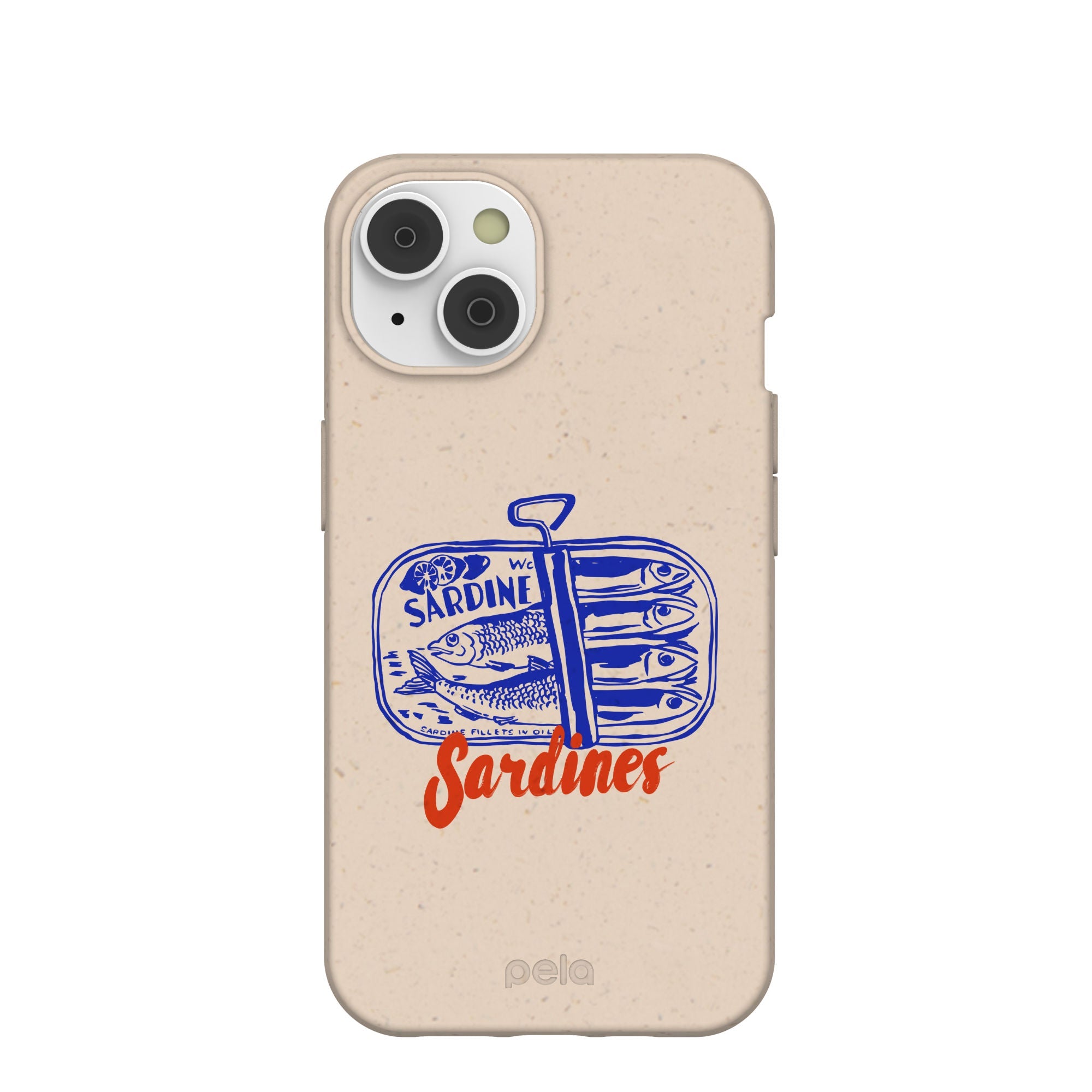 Seashell Sardines iPhone 14/16e Case Refurbished - Pela Case refurbished available on Cerqular
