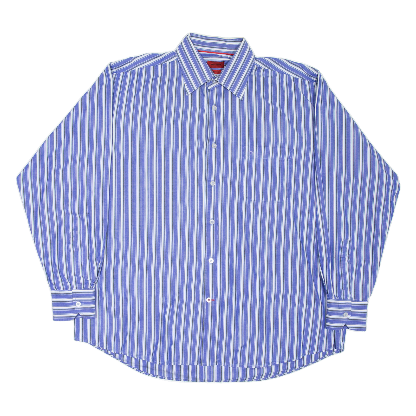 PIERRE CARDIN Mens Shirt Blue Striped Long Sleeve XL Refurbished - N/A refurbished available on Cerqular