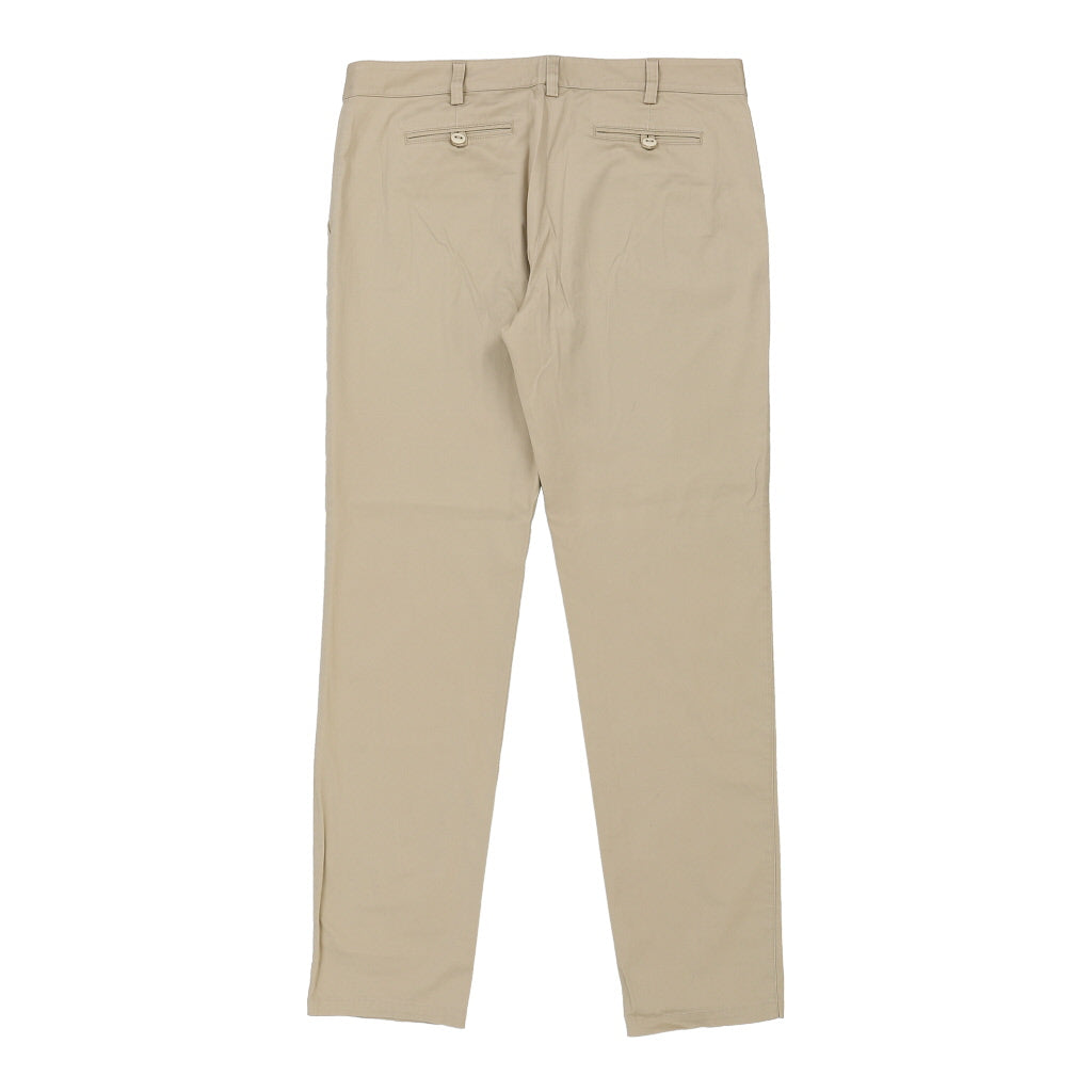 Armani Jeans Trousers - 34W UK 12 Beige Cotton Blend Refurbished - Thrifted (note: this is a term often used to describe second- refurbished available on Cerqular