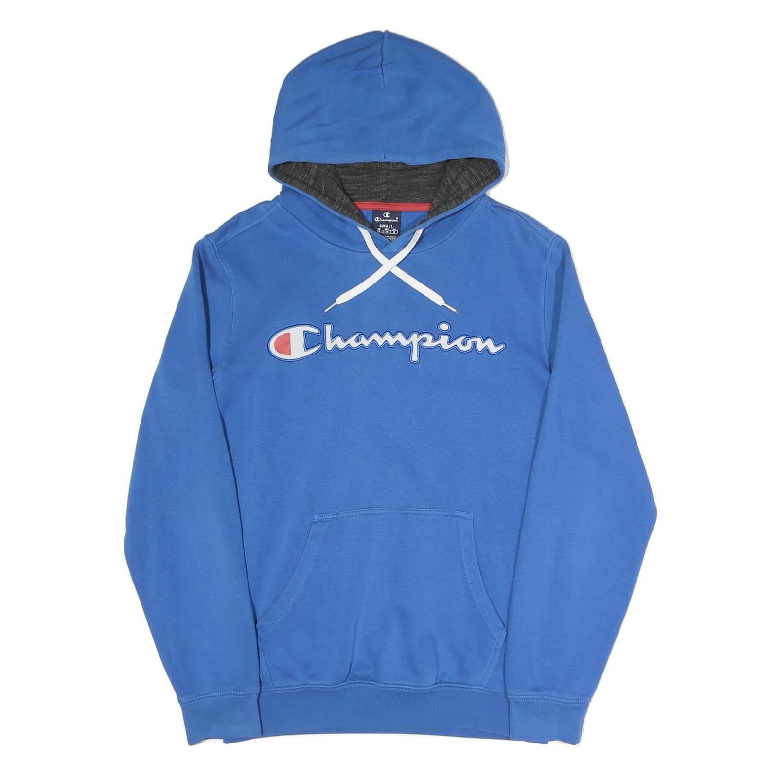 CHAMPION Mens Blue Pullover Hoodie S Cotton Blend Casual Sportswear Refurbished - N/A refurbished available on Cerqular