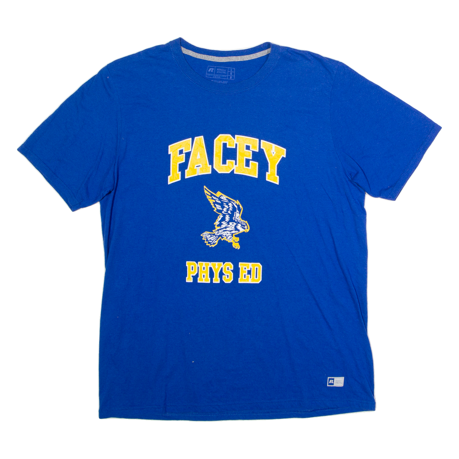 Buy RUSSELL ATHLETIC Facey Phys Ed Mens T-Shirt Blue USA Crew Neck L Refurbished - $16.89 RUSSELL ATHLETIC Facey Phys Ed Mens T-Shirt Blue USA Crew Neck L Refurbished - N/A refurbished available on Cerqular