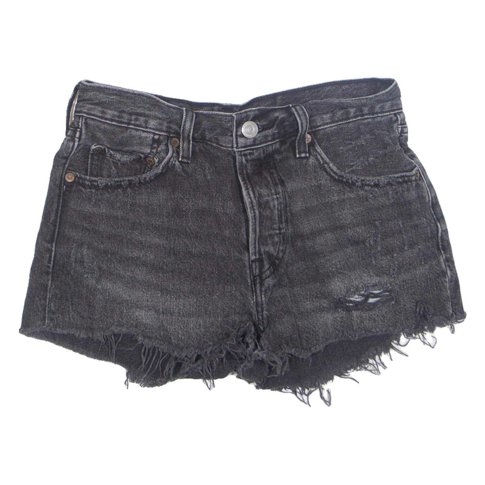 LEVI'S Cut O 501 Womens Denim Shorts Black XS W26 Refurbished - N/A refurbished available on Cerqular