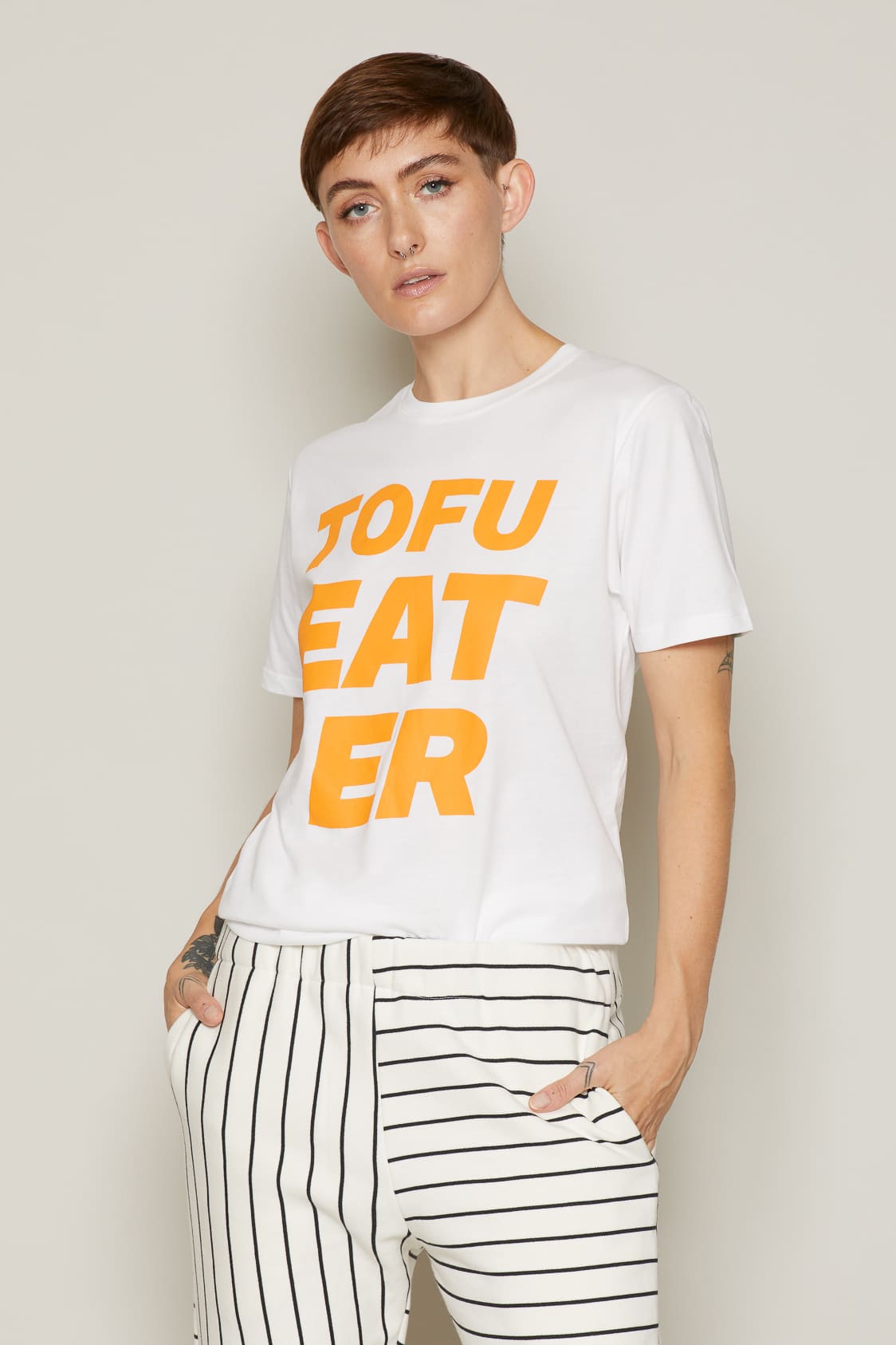 Tofu Eater T-Shirt (White) | size: L Refurbished - N/A refurbished available on Cerqular