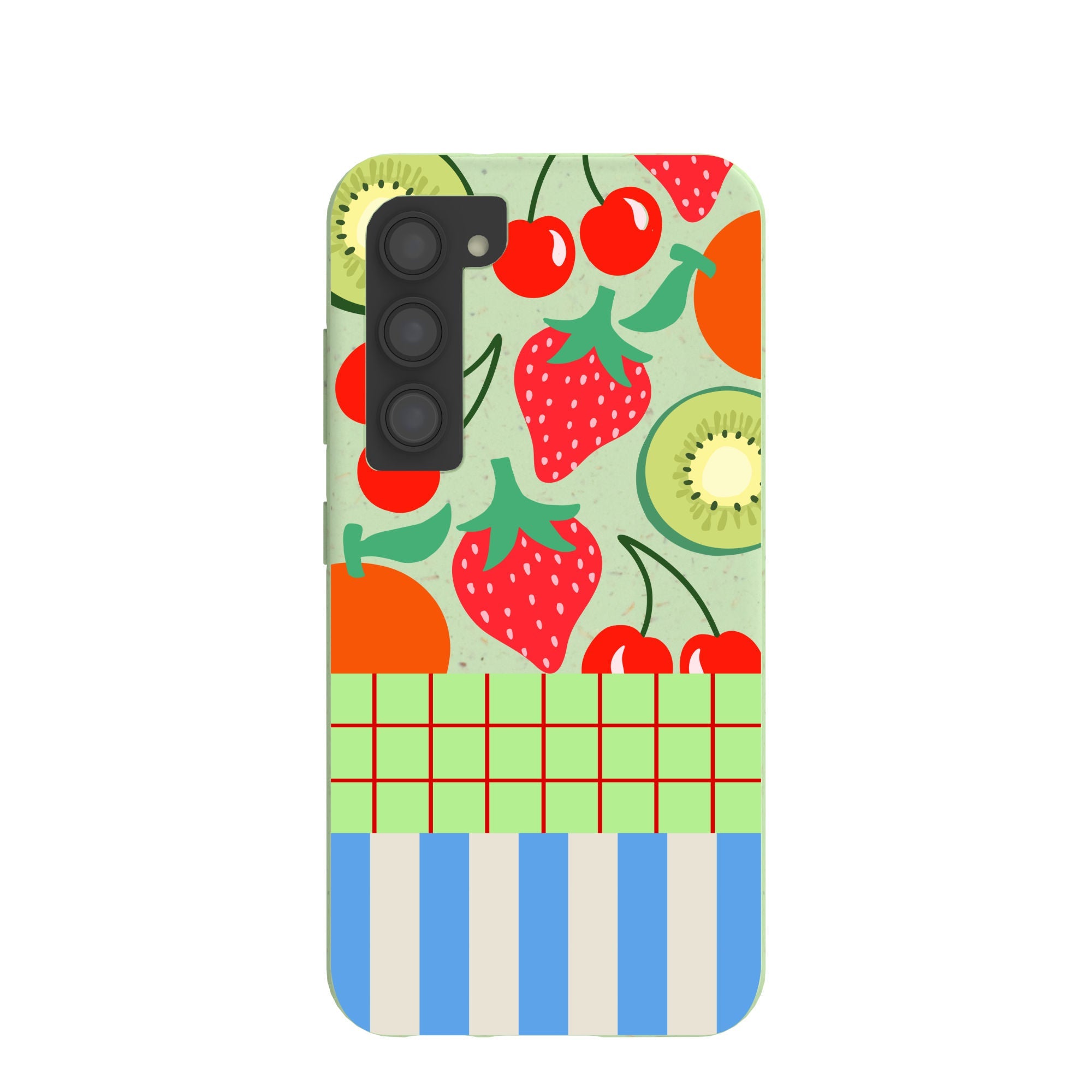Sage Green Fresh Picnic Samsung Galaxy S23 Case Refurbished - Pela Case refurbished available on Cerqular