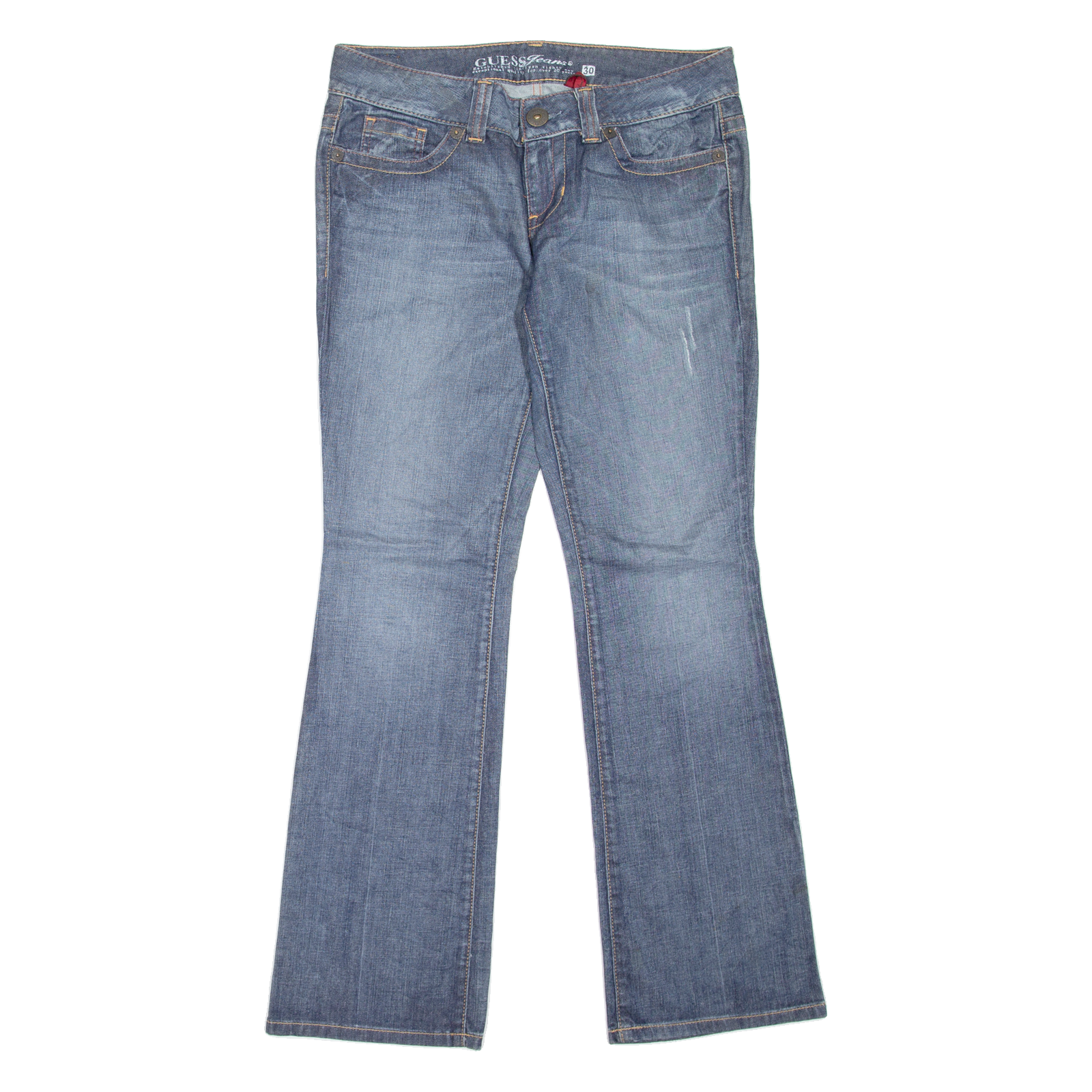 GUESS Daredevil Mens Jeans Blue Regular Bootcut Stone Wash W30 L32 Refurbished - N/A refurbished available on Cerqular