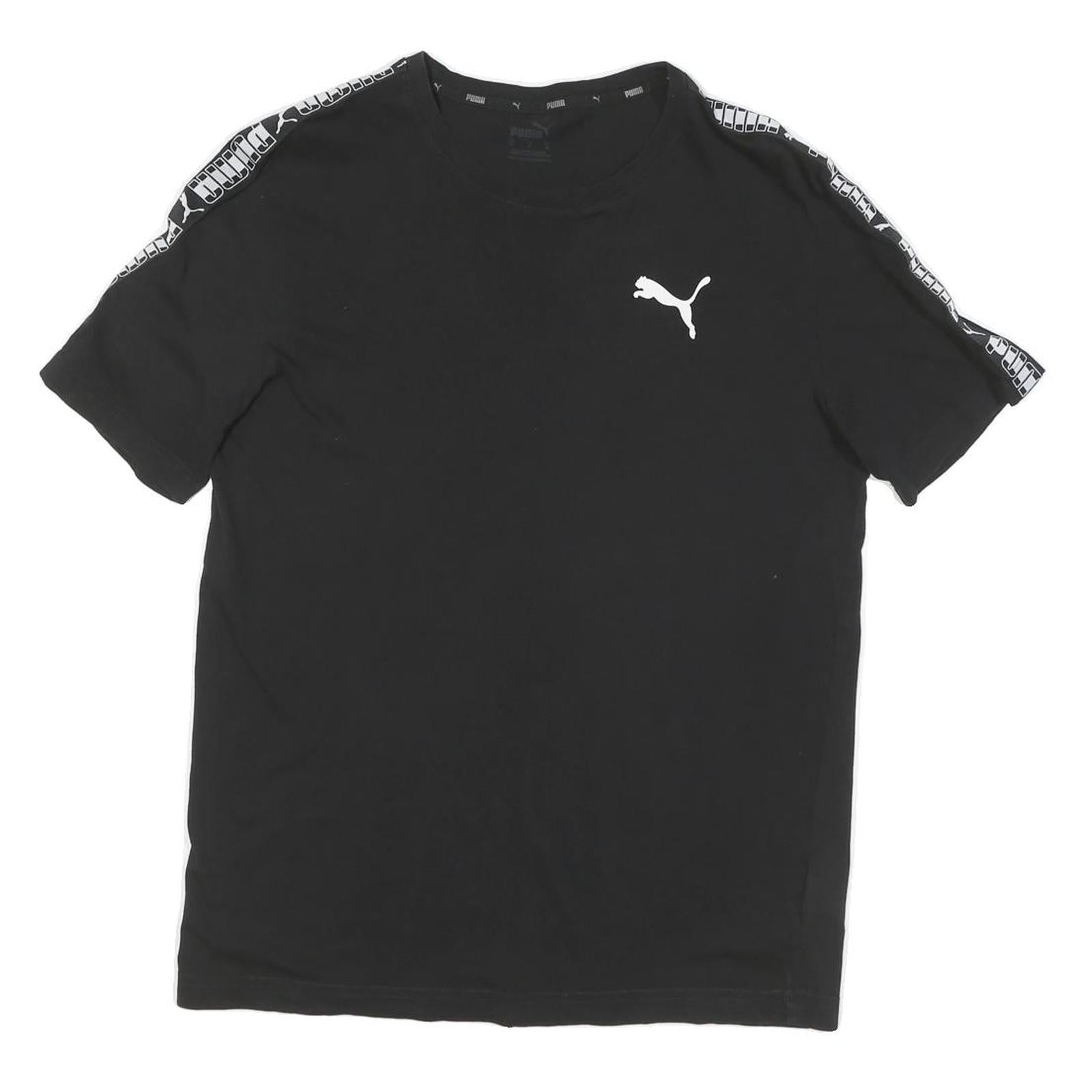 PUMA Mens Black Graphic T-Shirt M Short Sleeve Crew Neck Sportswear Refurbished - N/A refurbished available on Cerqular