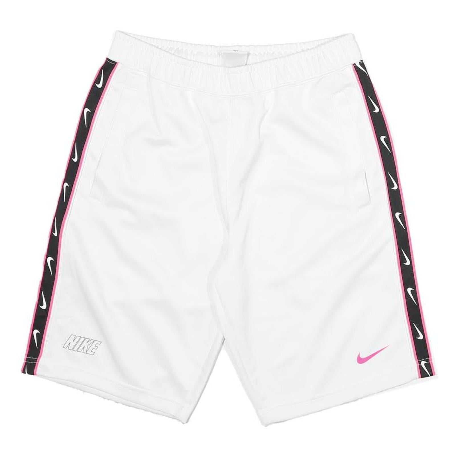 NIKE Mens White & Black Sports Casual Shorts M W28 Logo Tape Refurbished - N/A refurbished available on Cerqular