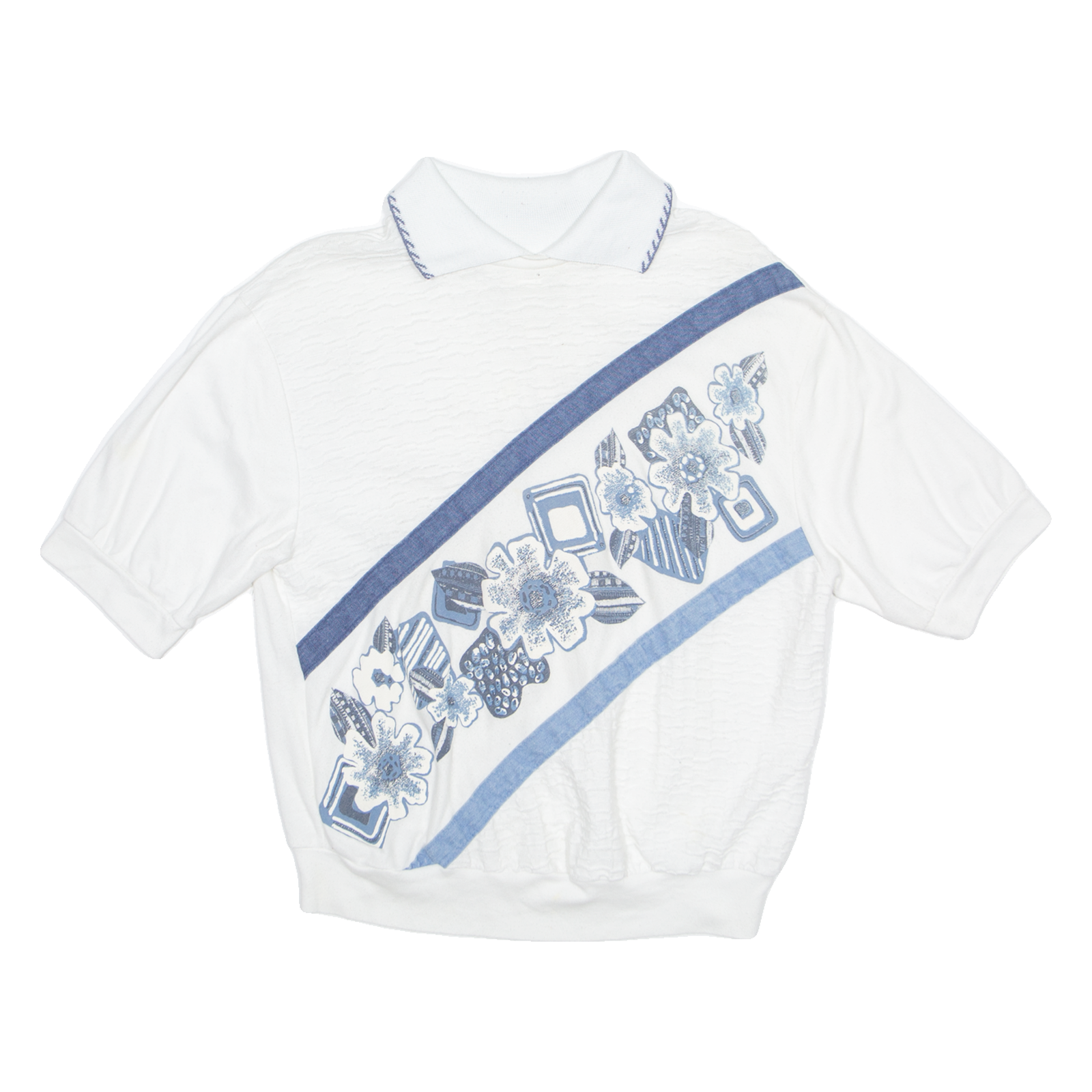 LAND & SEA Womens Sweatshirt White Collared 90s M Refurbished - N/A refurbished available on Cerqular