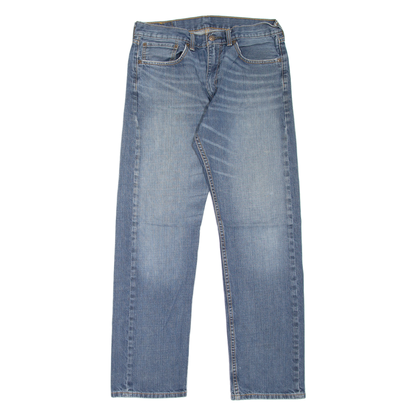 LEVI'S 505 Jeans Mens Blue Regular Straight Stone Wash W34 L32 Refurbished - N/A refurbished available on Cerqular