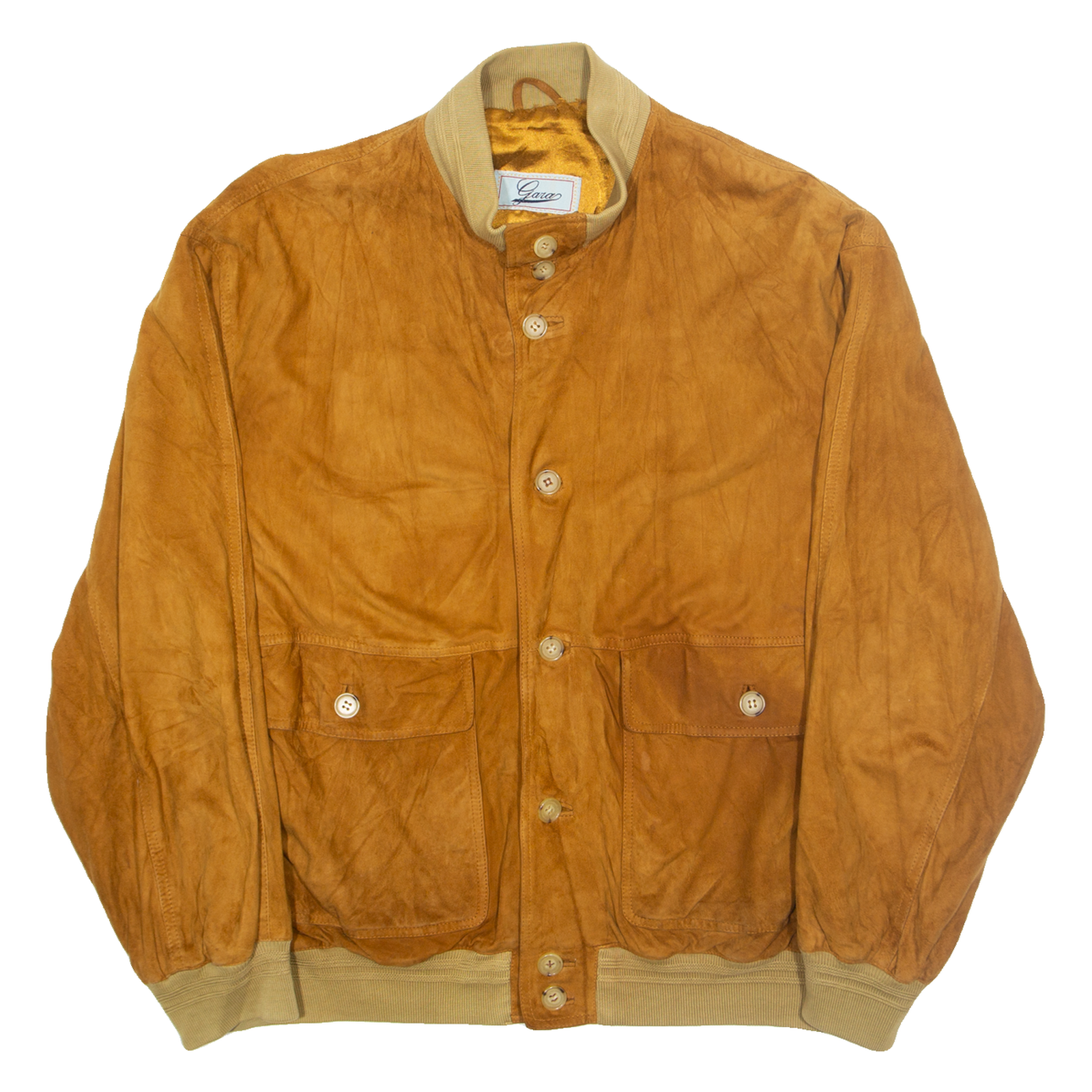 GAZA Mens Biker Jacket Brown L Refurbished - N/A refurbished available on Cerqular