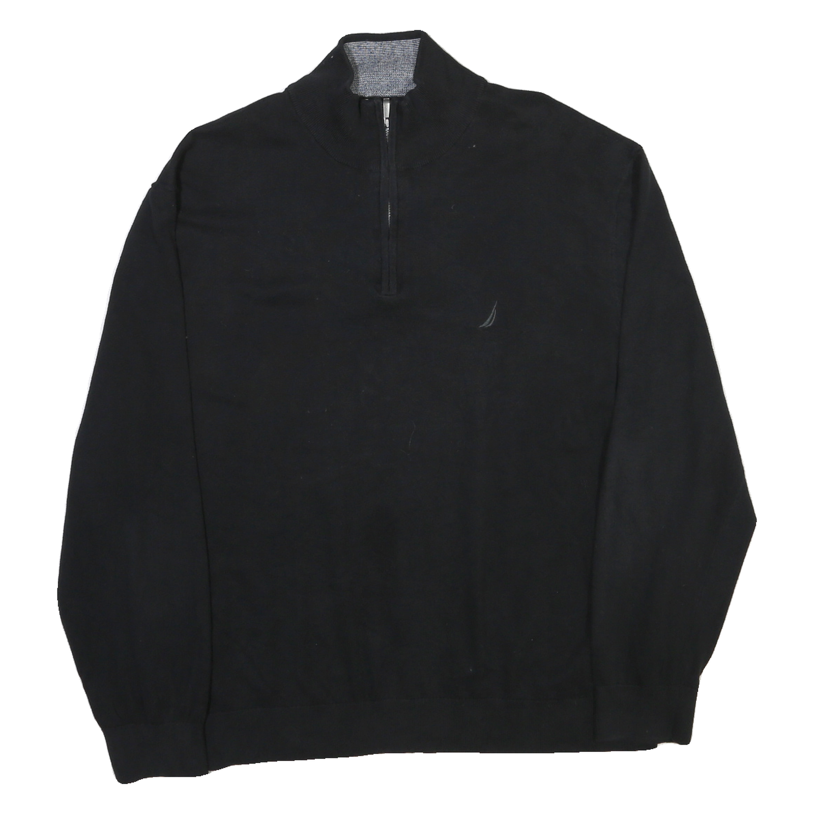 NAUTICA Mens Black Plain Pullover Jumper Crew Neck Cotton 2XL Casual Stylish Refurbished - N/A refurbished available on Cerqular