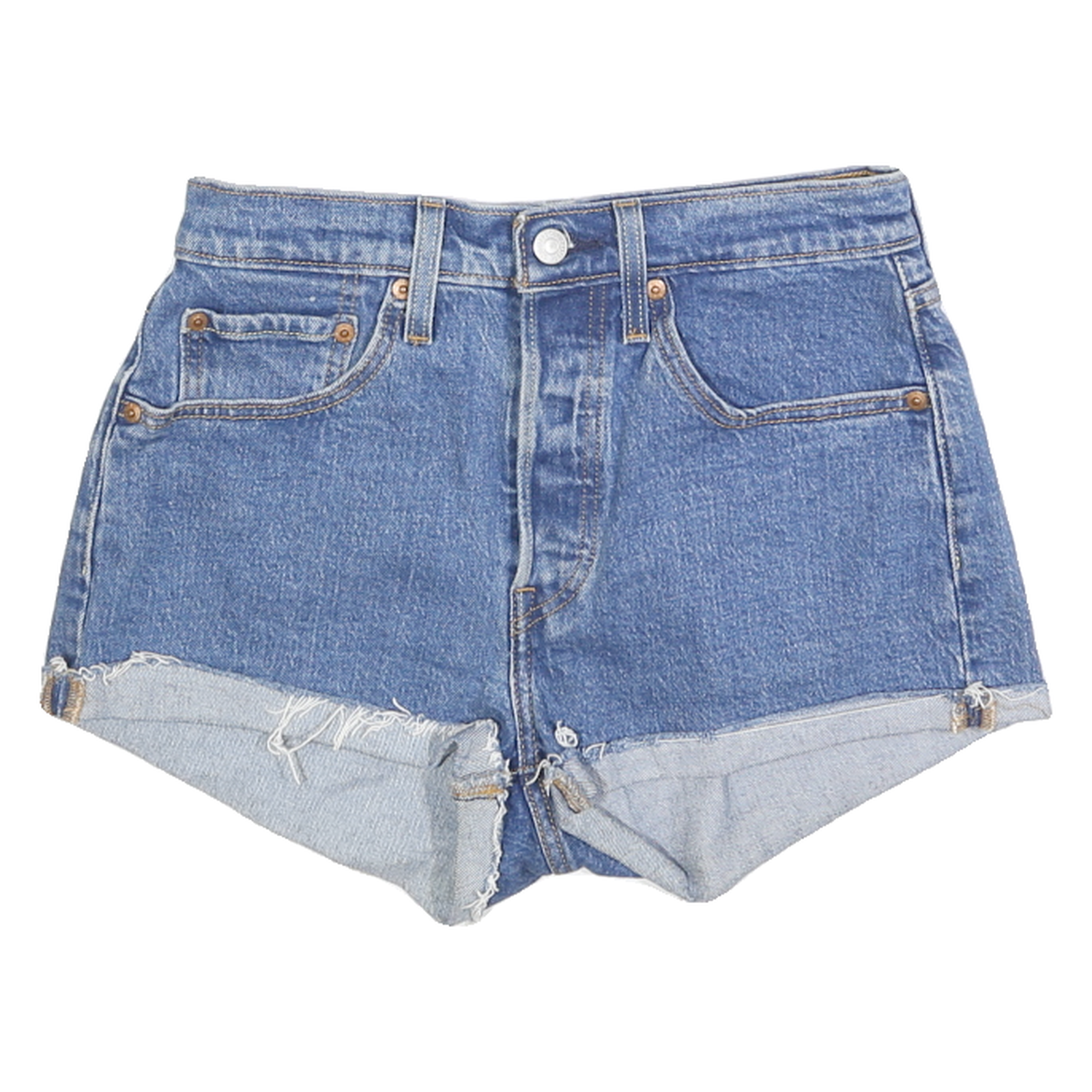 LEVI'S Womens Denim Blue Cut-Off Shorts XS W26 Classic Fit Casual Summer Refurbished - N/A refurbished available on Cerqular
