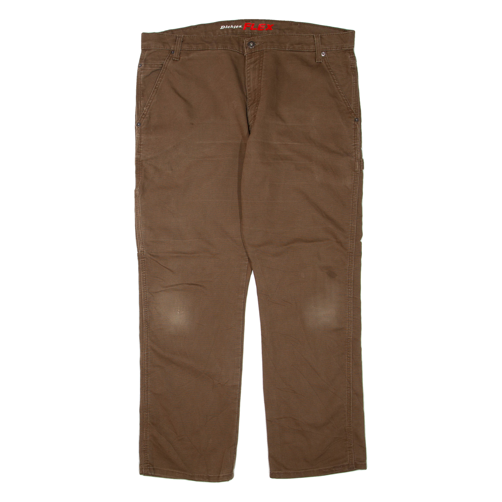 DICKIES Flex Mens Trousers Brown Regular Straight W38 L30 Refurbished - N/A refurbished available on Cerqular