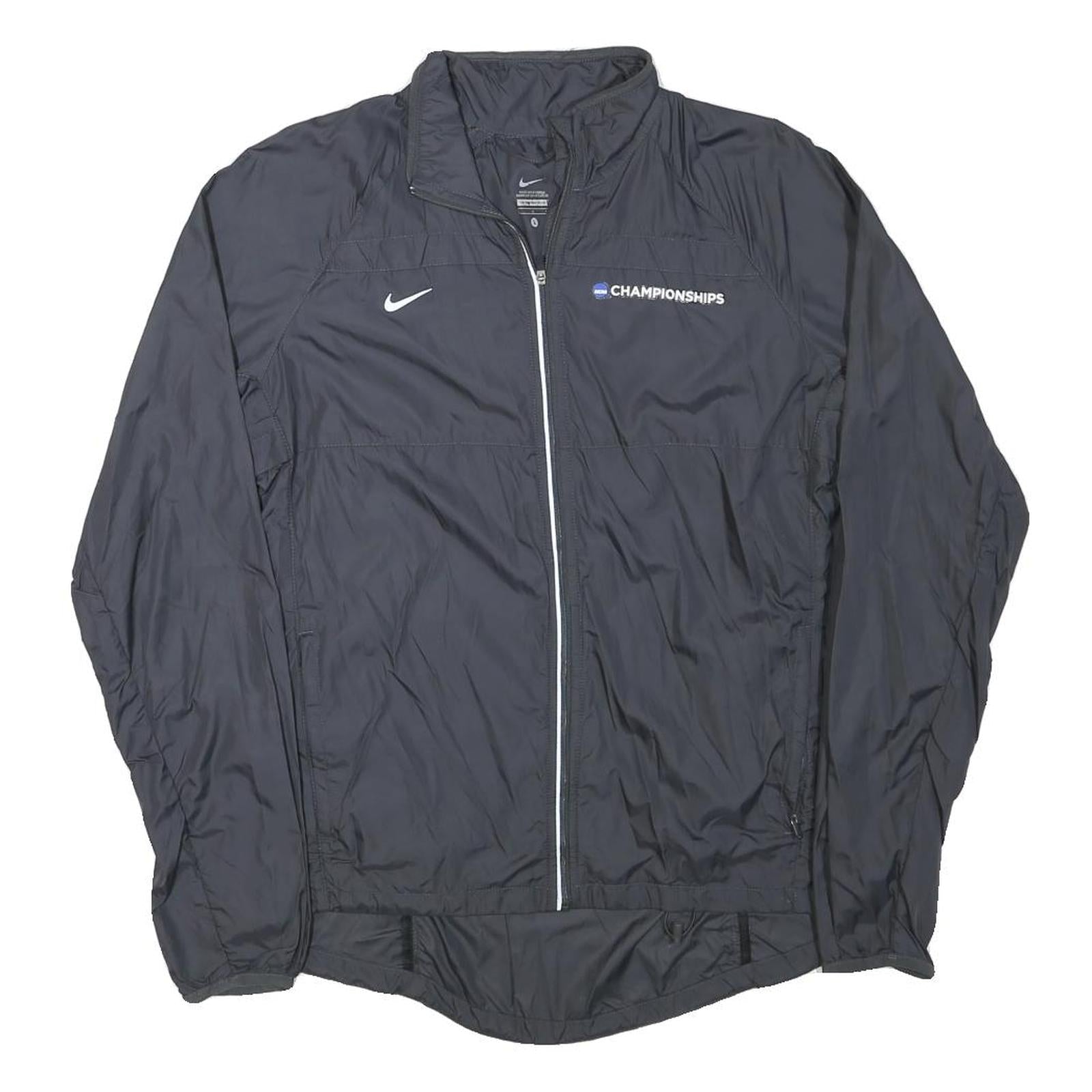 NIKE Womens Black Championships Jacket L Polyester Blend Zip Plain Lightweight Refurbished - N/A refurbished available on Cerqular